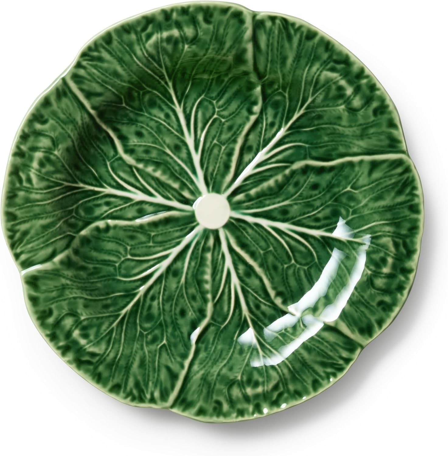 Le Jardin Cabbage 3D DINNER PLATES, SET OF FOUR – Sculpted Green Stoneware