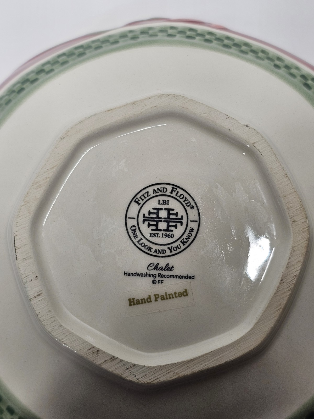 Fitz And Floyd Chalet Multicolor Soup Bowl Hand Painted Floral Pattern Ceramic