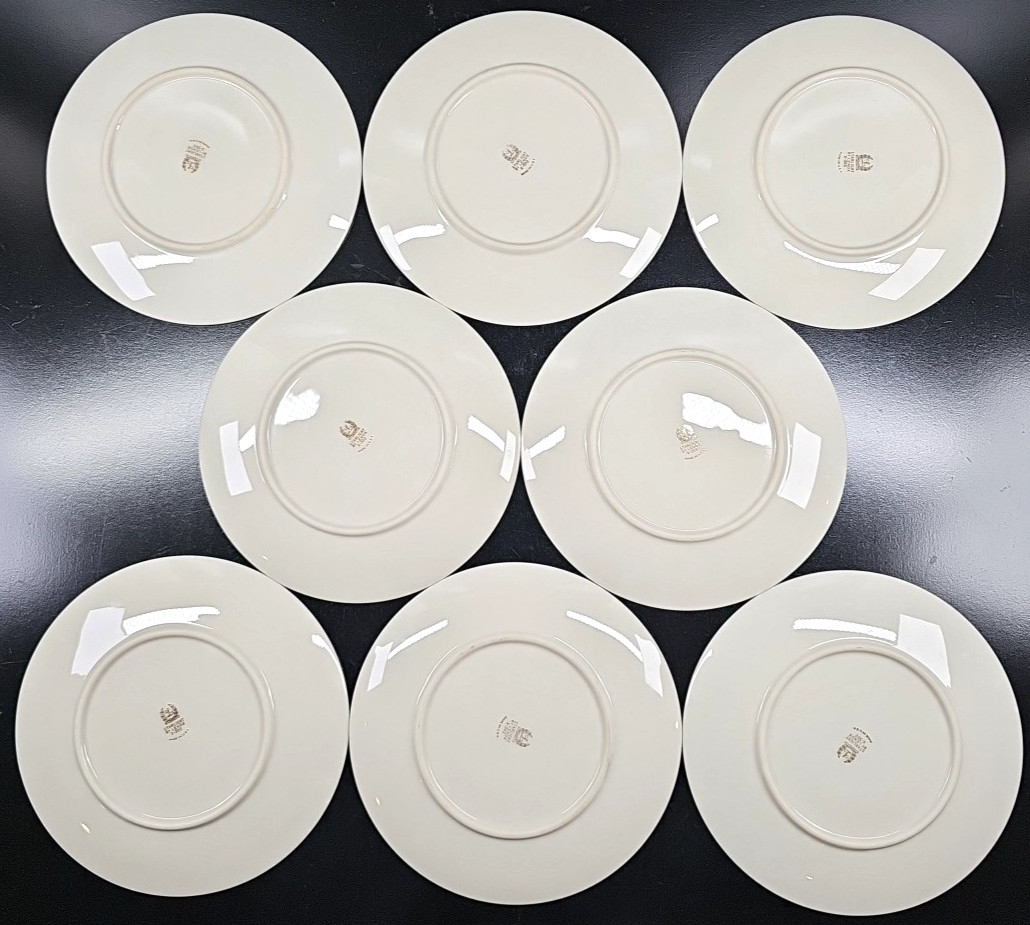 8 Lenox Starlight Salad Plate Set Vintage Flower Elegant Dining Dishes Retro Lot
