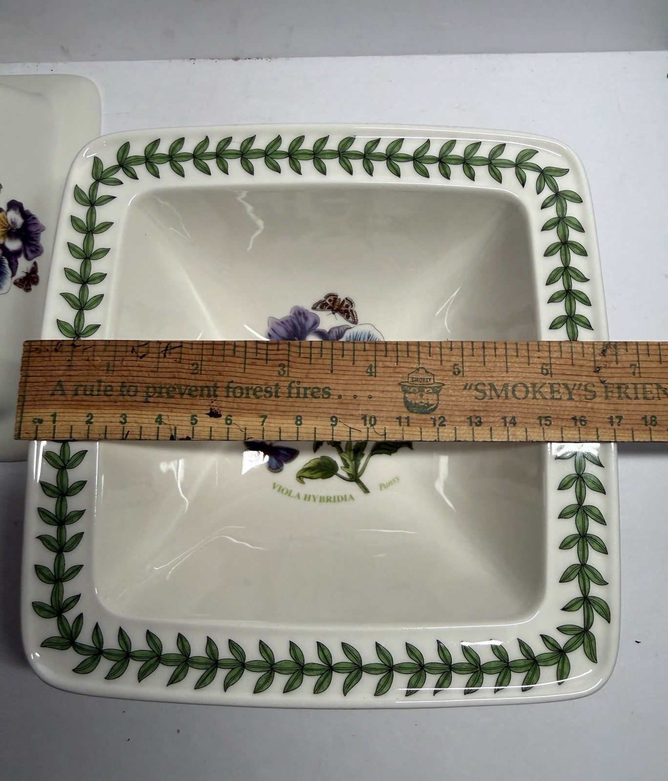 Portmeirion Botanic Garden Set of 2 Square 6.5″ Bowls B3