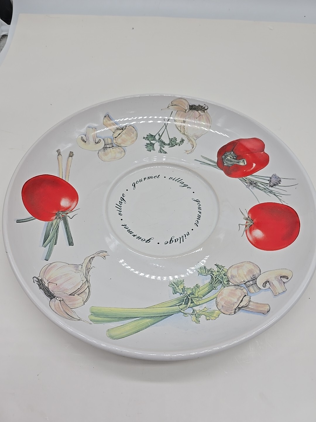 GOURMET VILLAGE CLASSIC Veggies and Dip Vegetable Platter & Bowl Complete Set