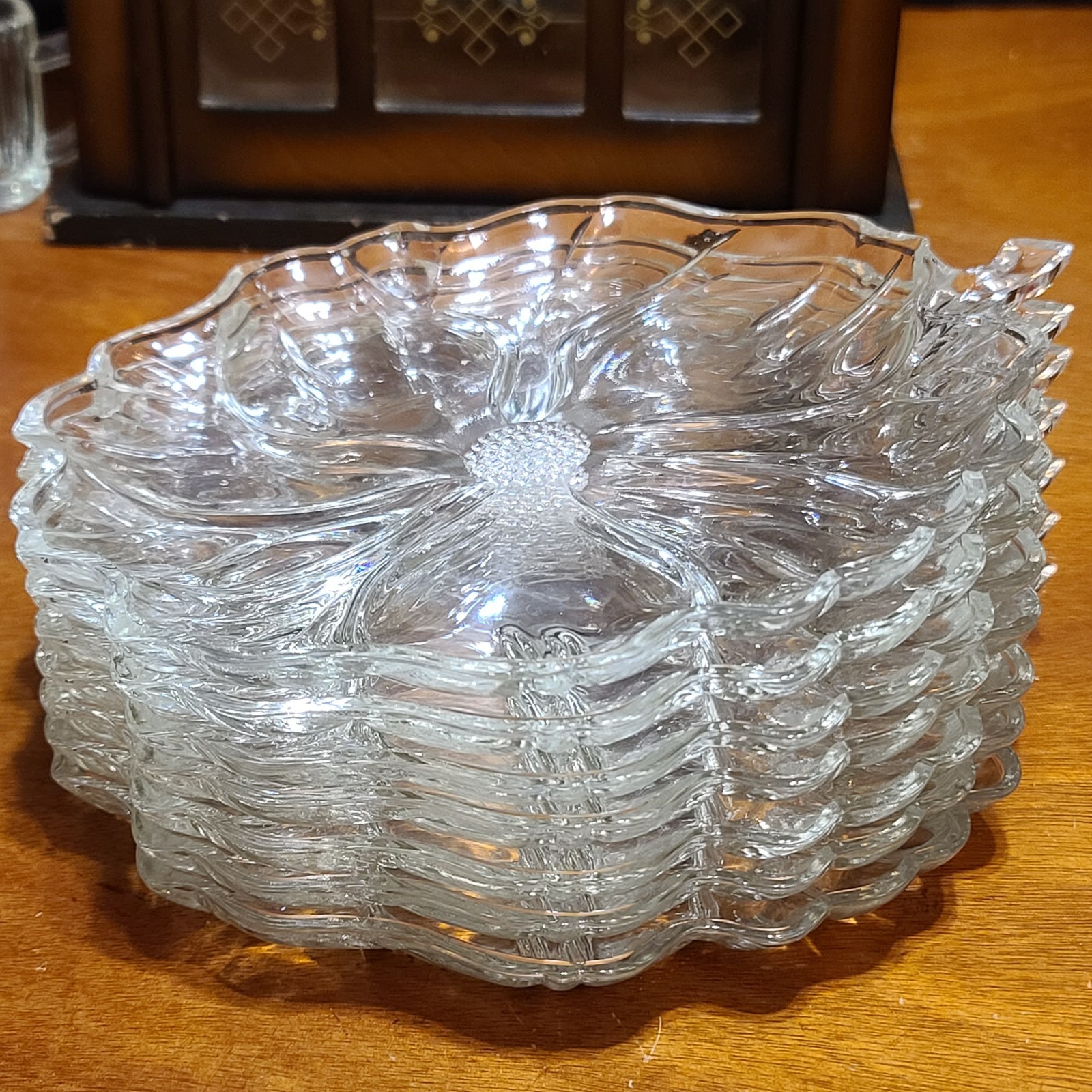 7 VTG 1950s Colony Garden Club Floral Mid-century 8″ Salad Snack Plates HTF EUC