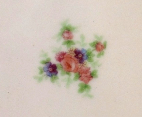 Vintage Set of 3 Bassett Limoges Austria 7.75 in. Dessert Plates Floral Pattern