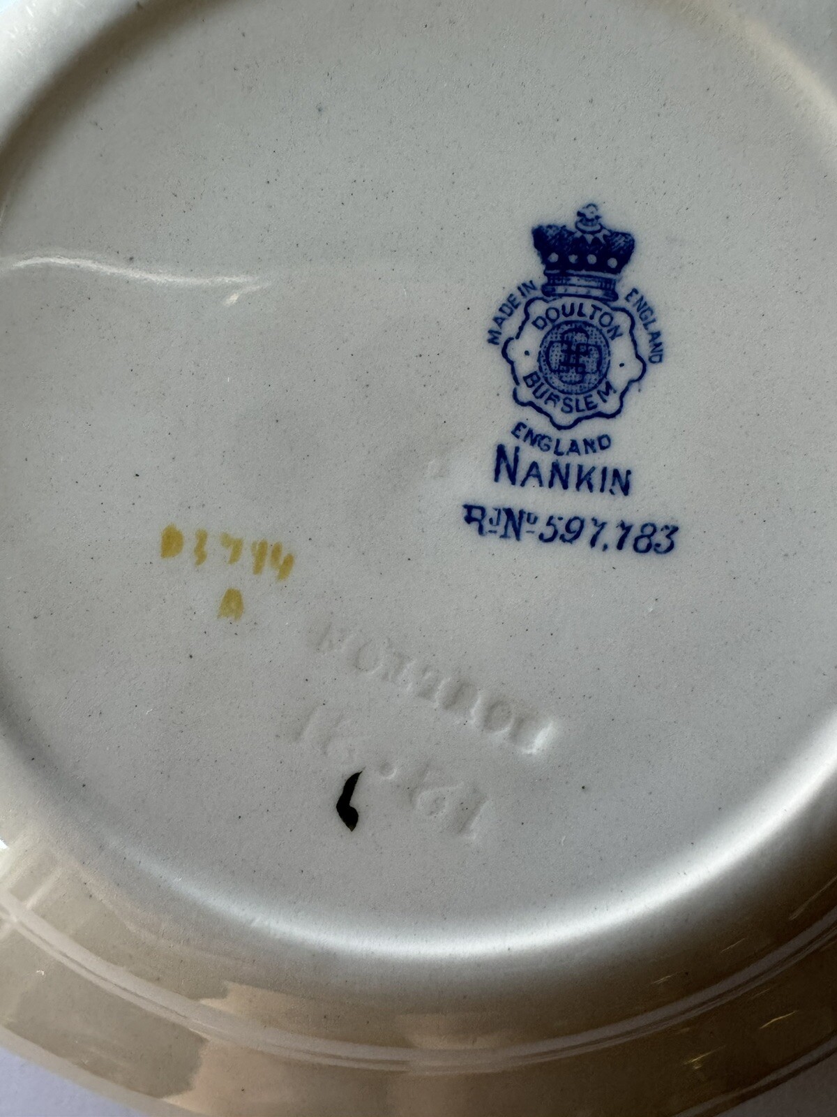 Set 6 Dessert Side Plates 5.5″ Royal Doulton Burslem Nankin England Antique Asia