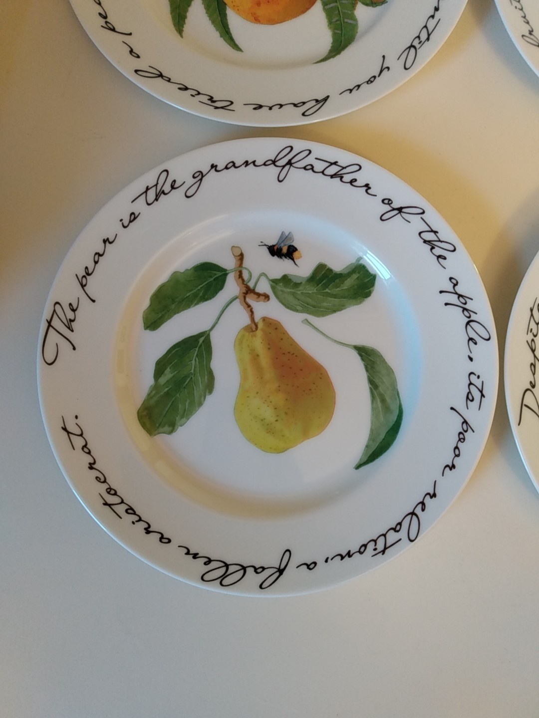 William Sonoma Orchard Suite Collection 4 Salad Plates