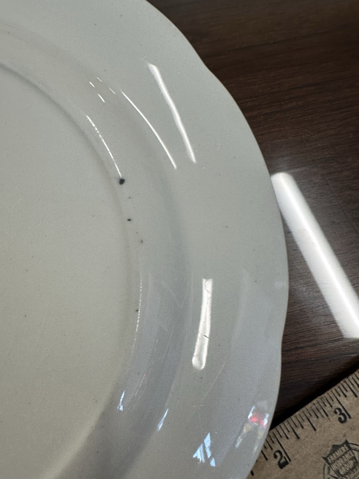 Antique George Jones & Sons Crescent Ivory Plate Black And White 9” Across