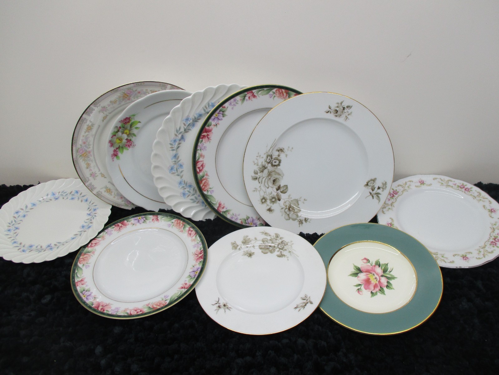 Vintage Mismatched China Bread Plates & Salad Plates ~ 10pcs-Beautiful-Colorful