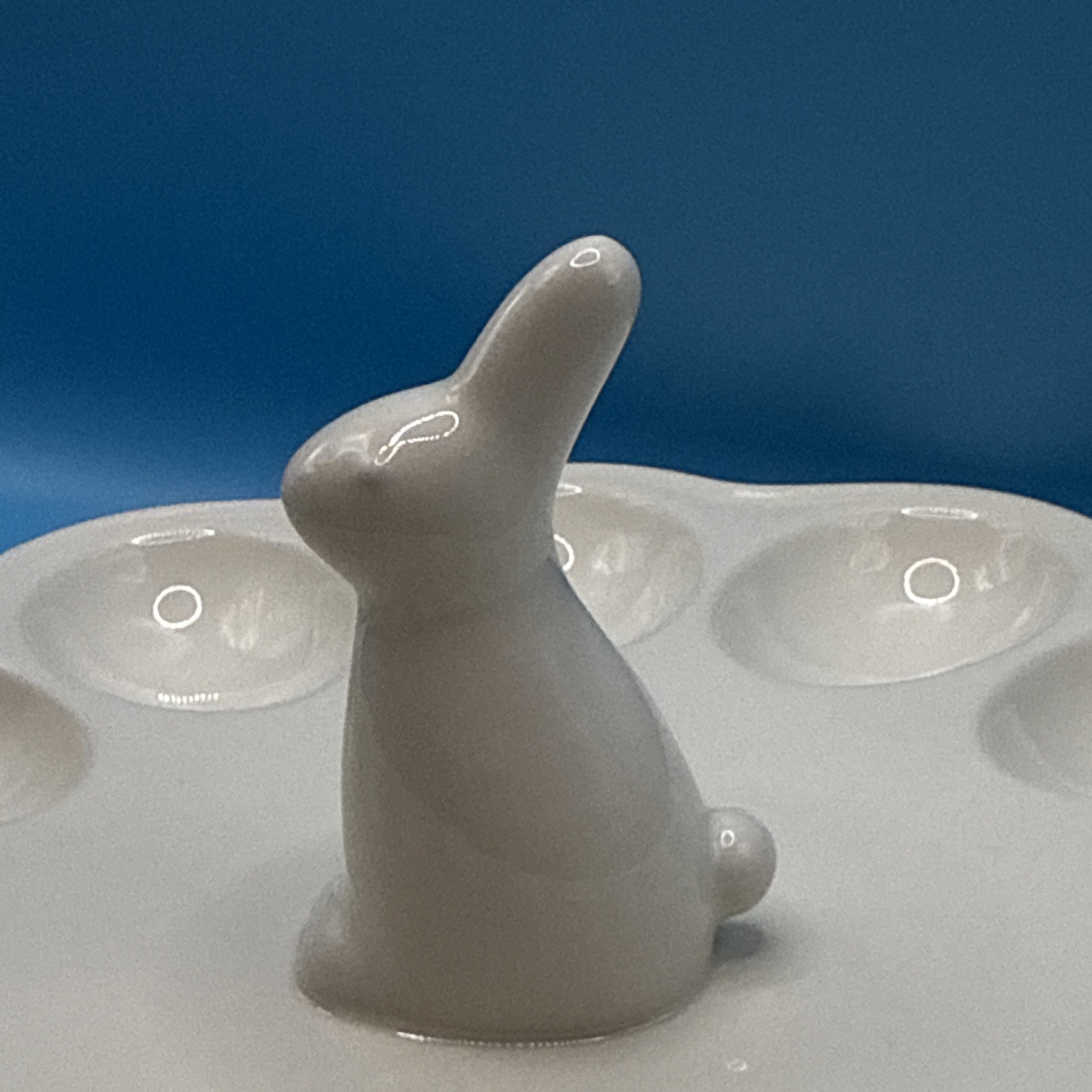 Easter Deviled Egg Round Serving Plate Platter Tray Dish Bunny Rabbit