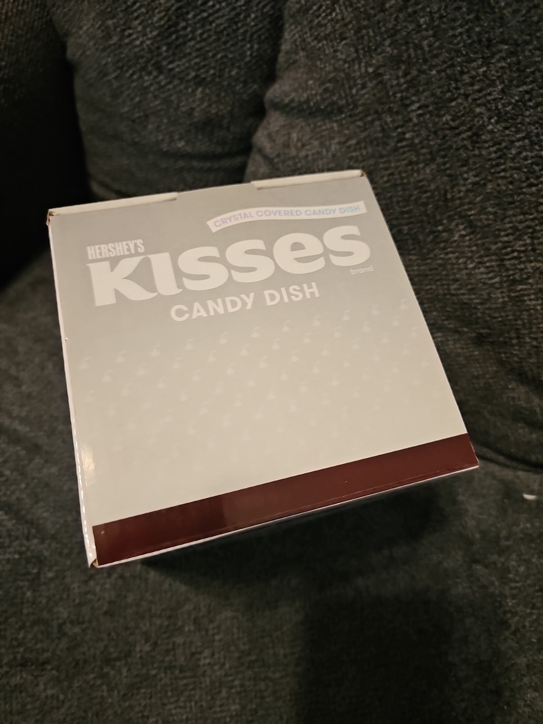 Hershey’s Kisses prism iridescent Crystal COVERED CANDY DISH New Goddingers