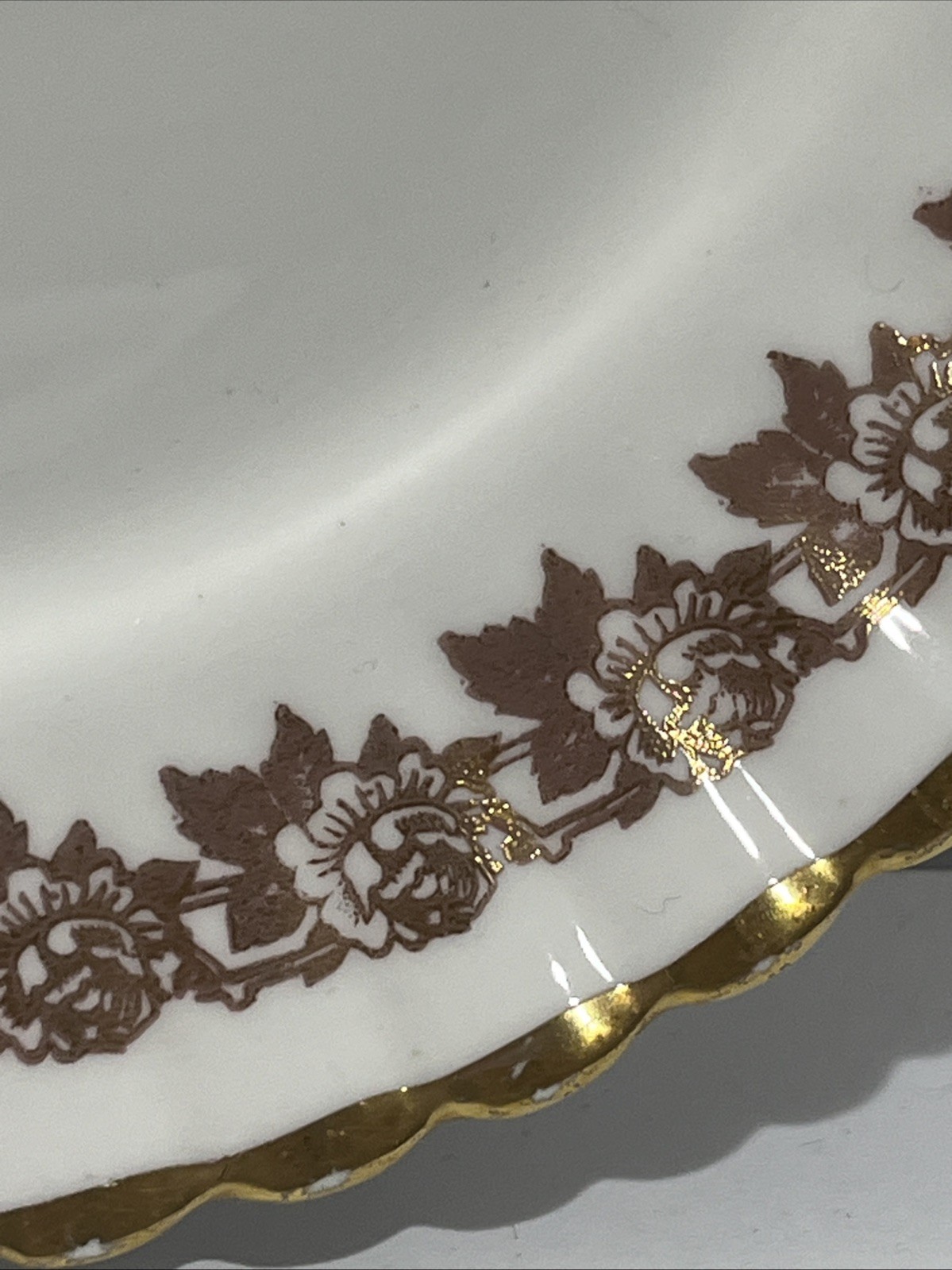 Vtg Royal Stafford Harmony Gold, Brown Set Of 5 Salad, Dessert Plate 8 1/4” D