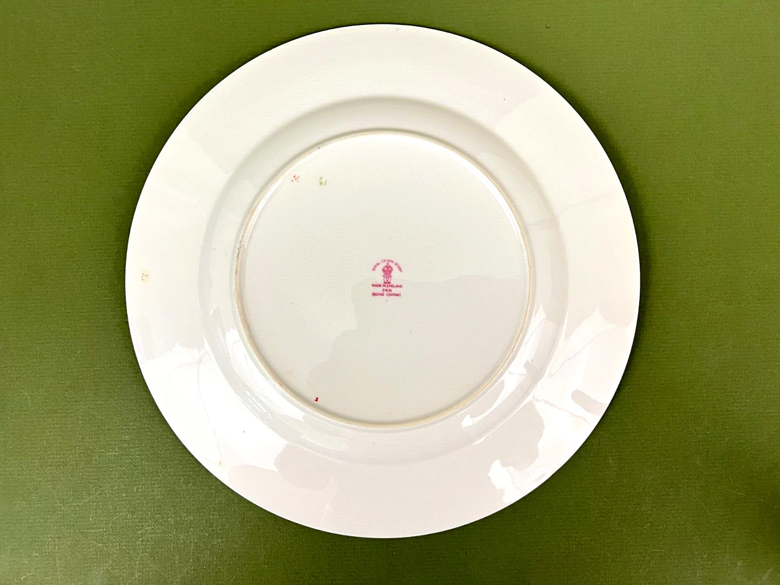 AS IS – Royal Crown Derby Traditional Imari Blue Panels Rust Floral Dinner Plate