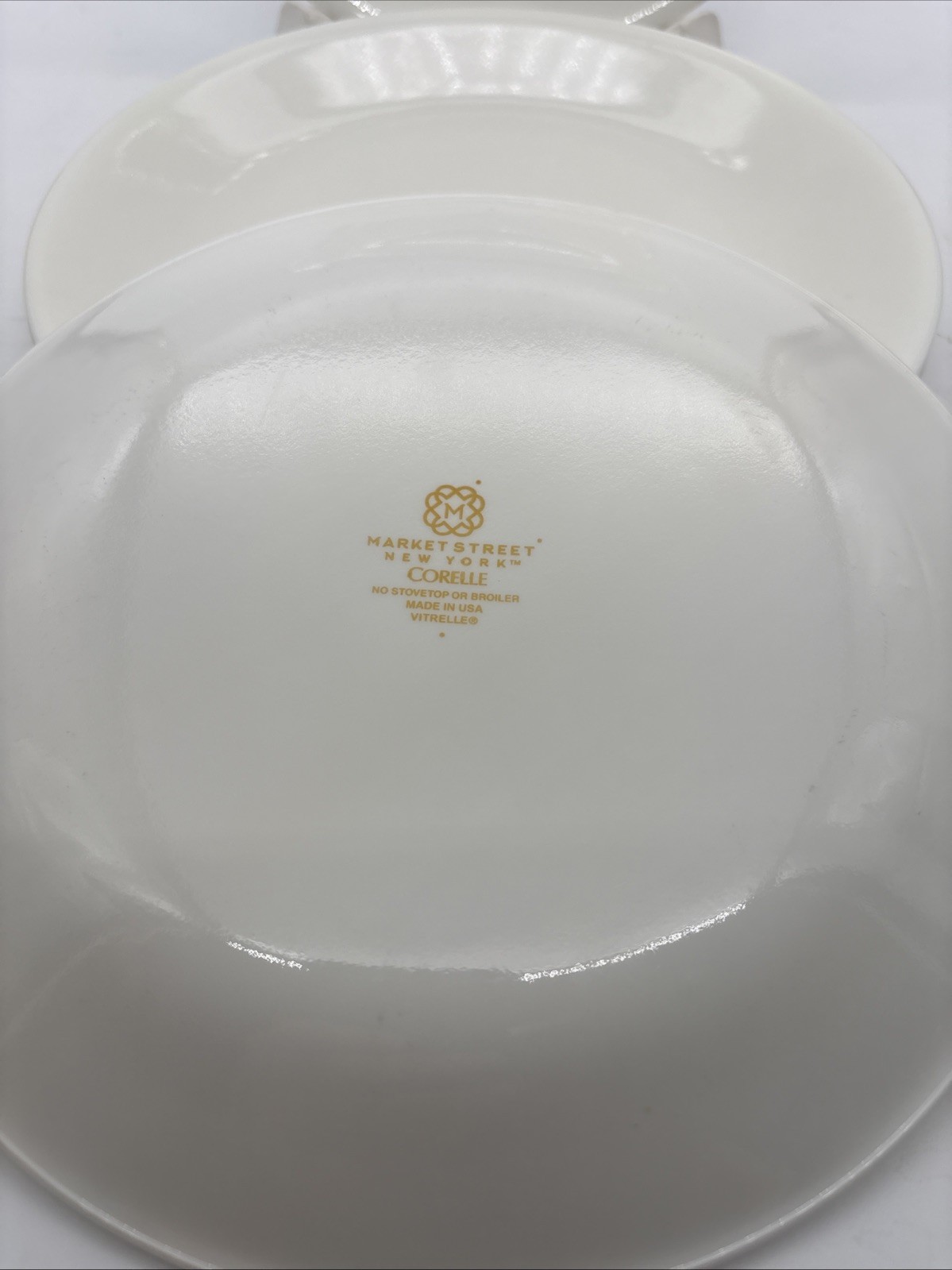 Set Of 6 Market Street New York Corelle 8 1/2” White Lunch Plates No Chips