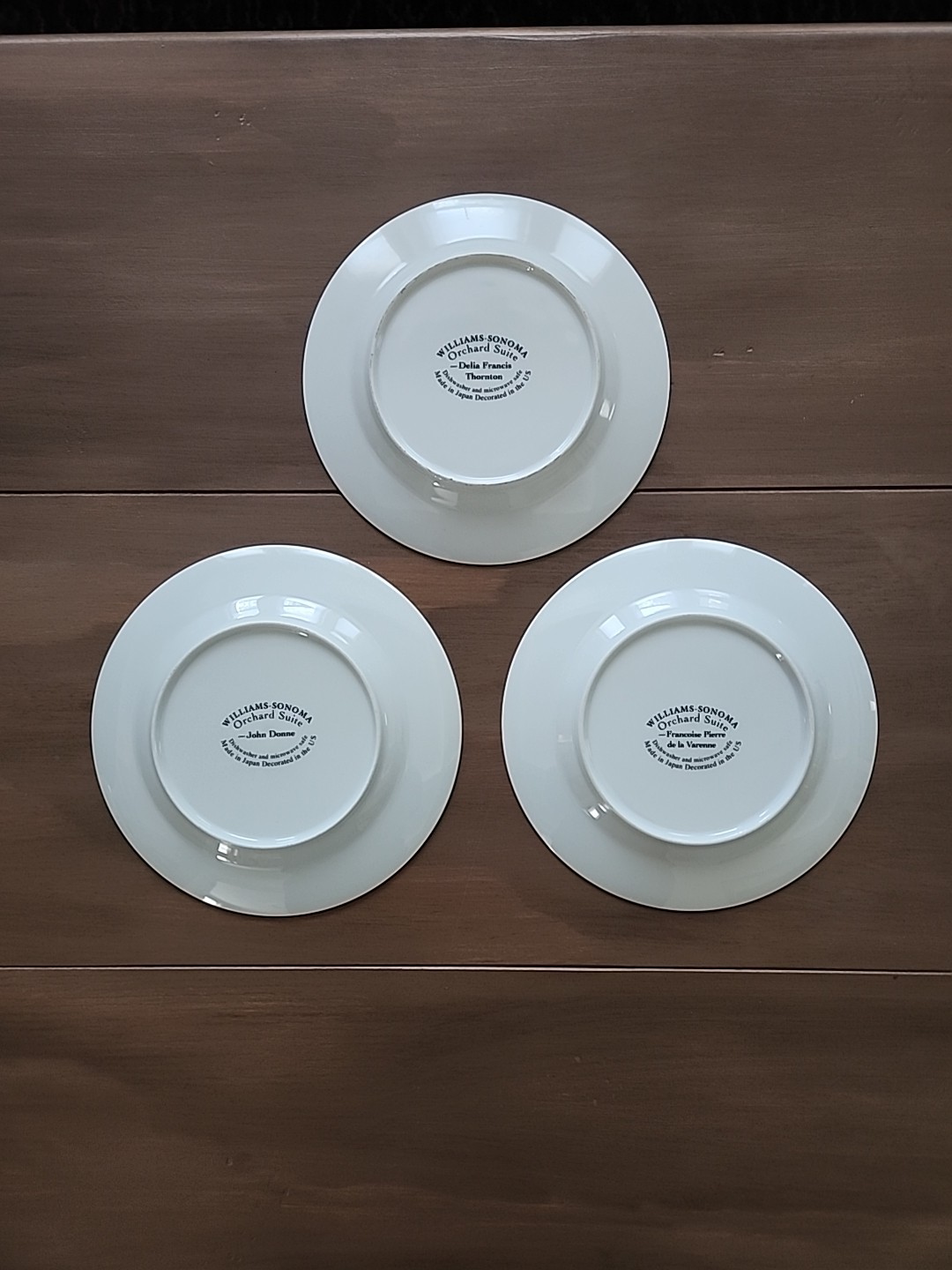 Williams Sonoma ORCHARD SUITE Salad Plates 7.75” Plum Pear Cherry Set Of 3