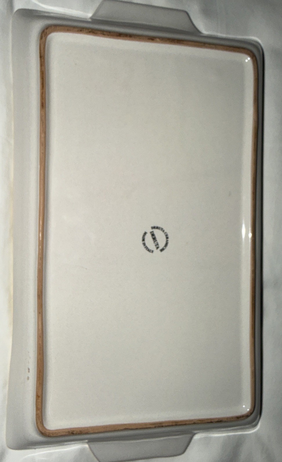 Deruta Ceramiche Italy Hand Painted Rectangular Serving Platter 15.5 X 8.5