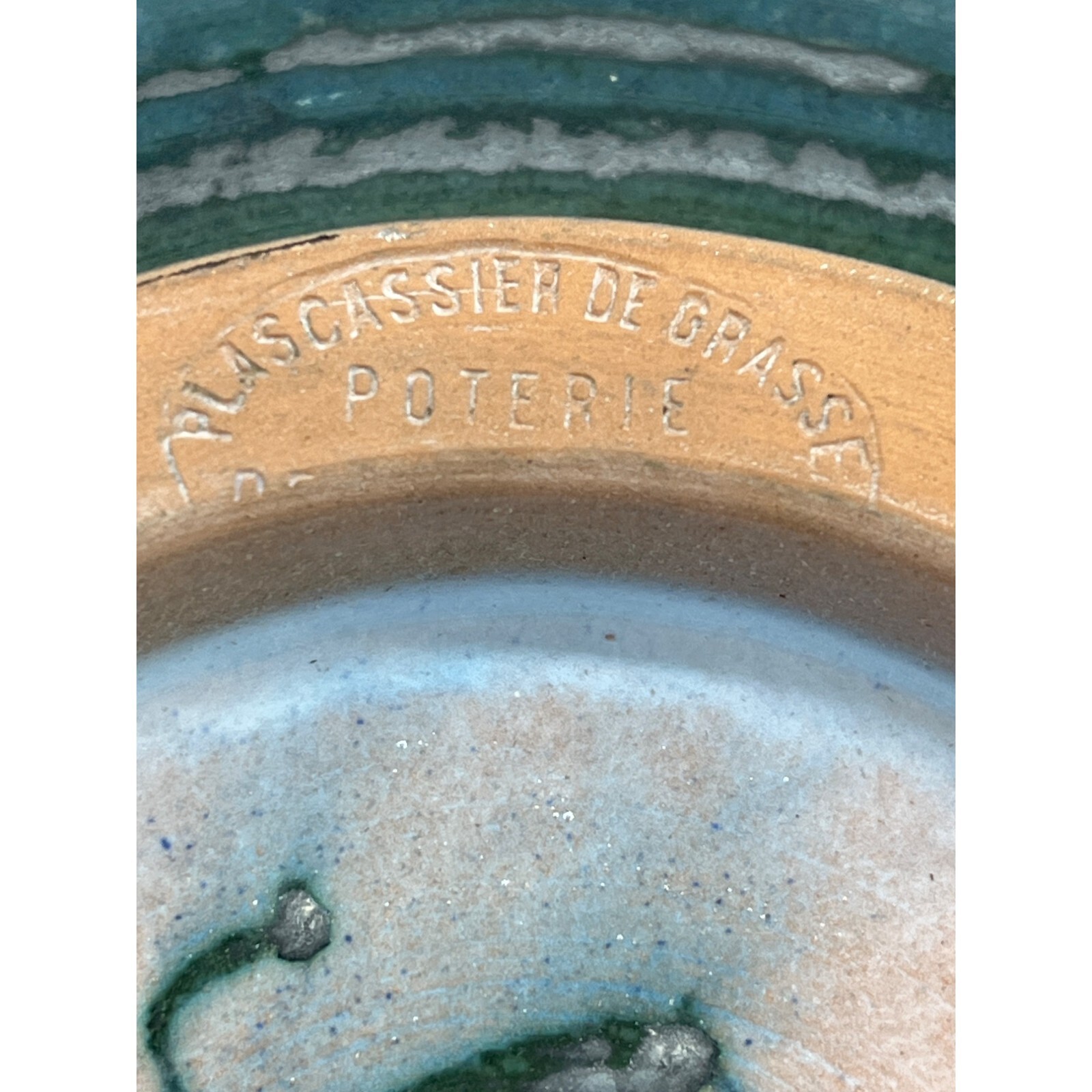 Plascassier De Grasse Pottery Bowl Signed Stamped De Las Brasur Made in France