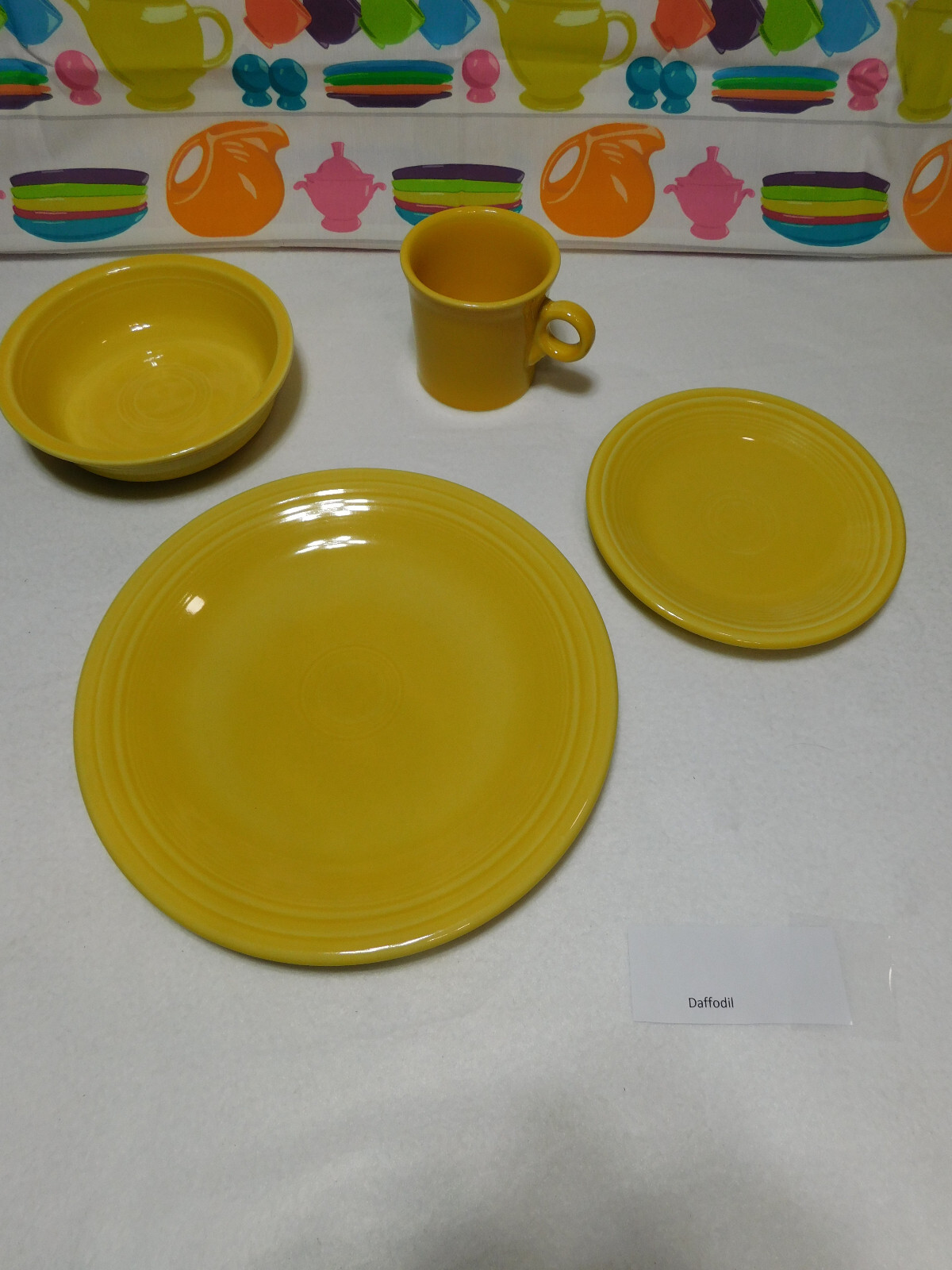 Fiesta Four Piece Place Setting Sunflower Yellow