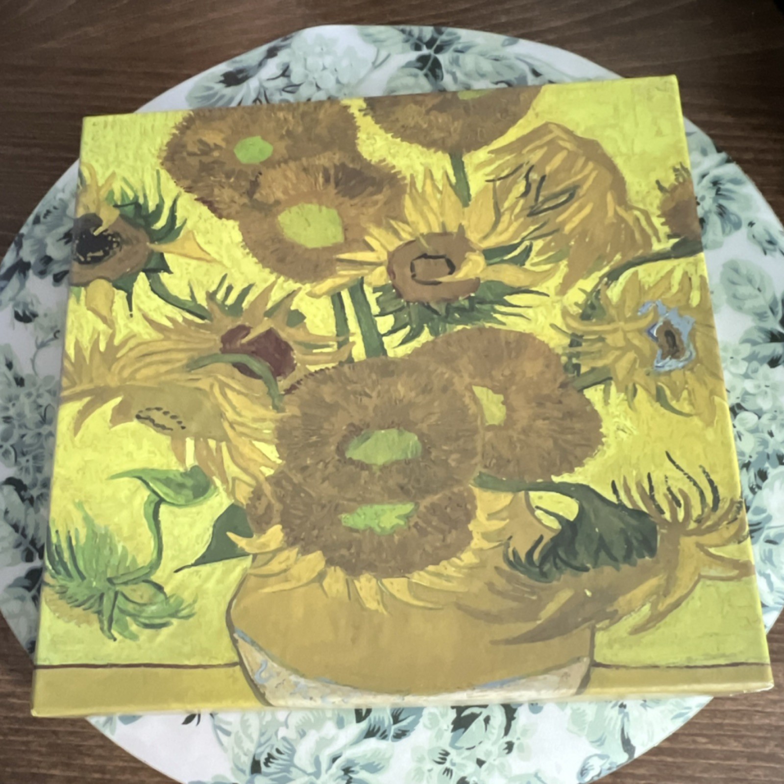 Van Gogh Glass Tray Sunflowers Square 20x20cm Licensed Reproduction China
