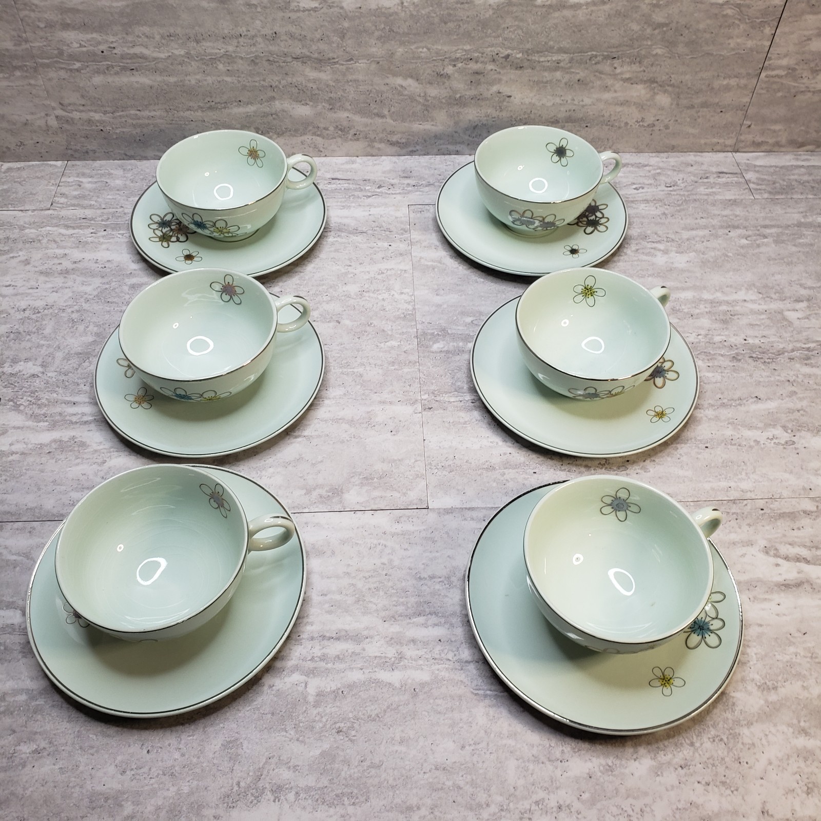 Vintage Nobility Permaware Mist Teacup and Saucer Set