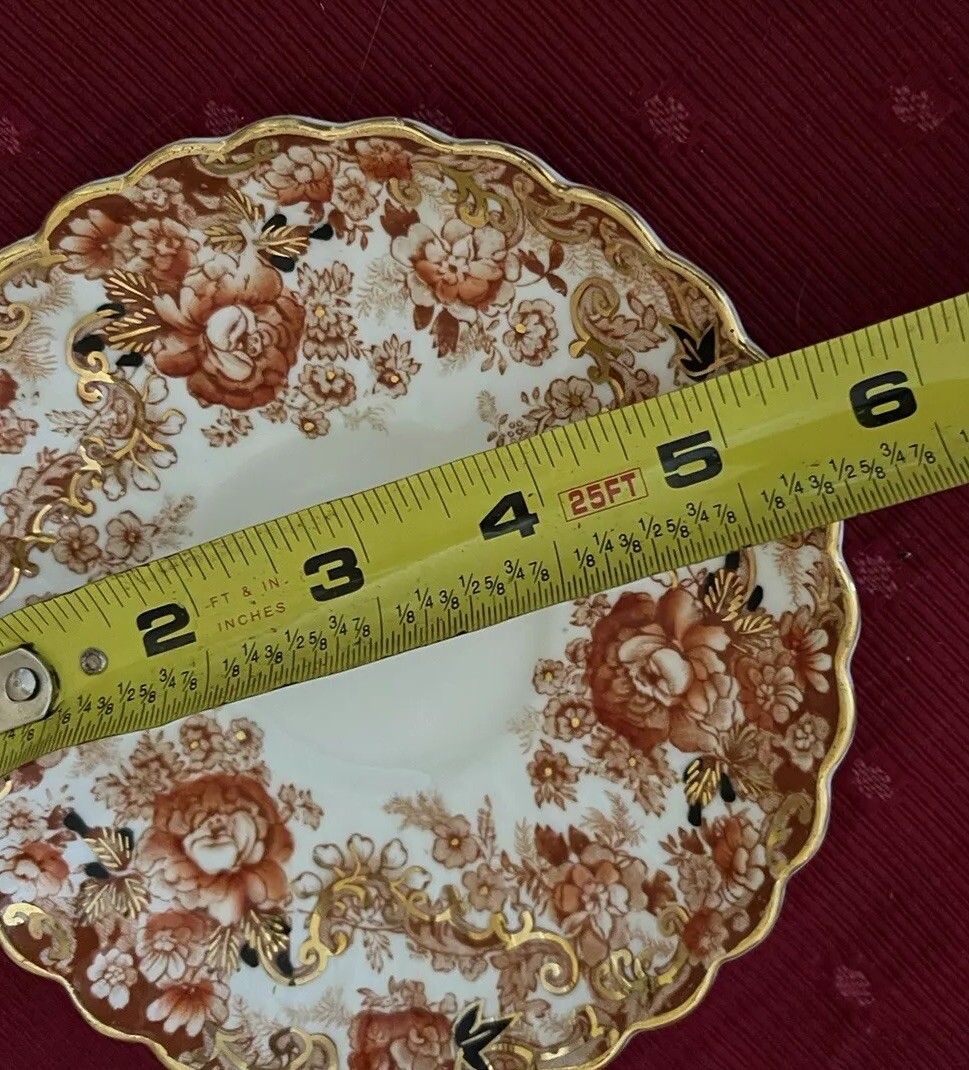Radfords Fenton Victorian Bone China Tea Cup Saucer Set Gilding Rare