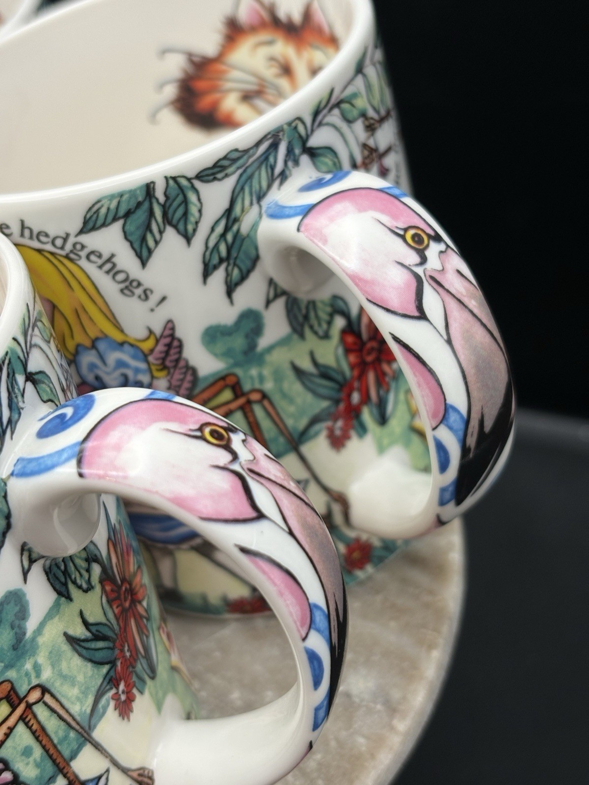 Alice In Wonderland Tea Coffee Mug Paul Cardew Croquet Cheshire Cat Set Of 4