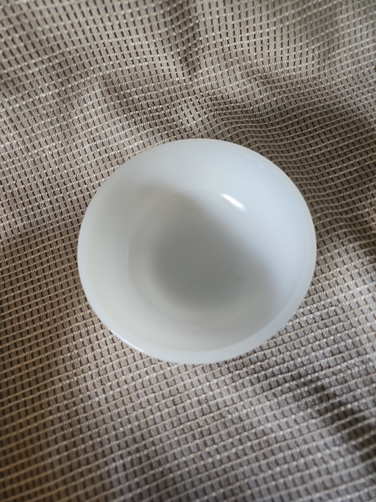 Vintage Glasbake Milk Glass Dessert Bowl -floral Pattern