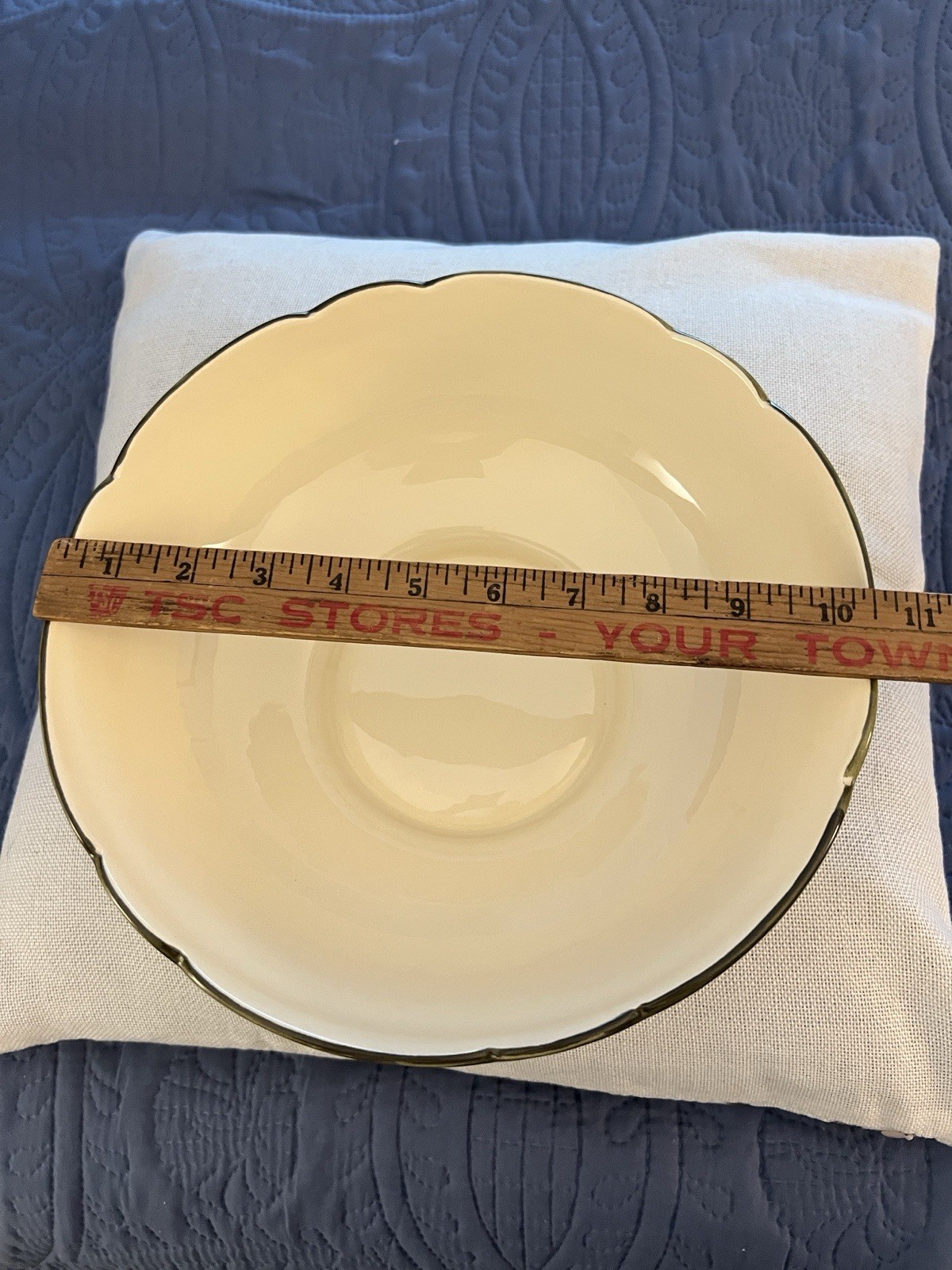 Franciscan Desert Rose LargeBowl Scalloped Rim White/Pink/Green USA