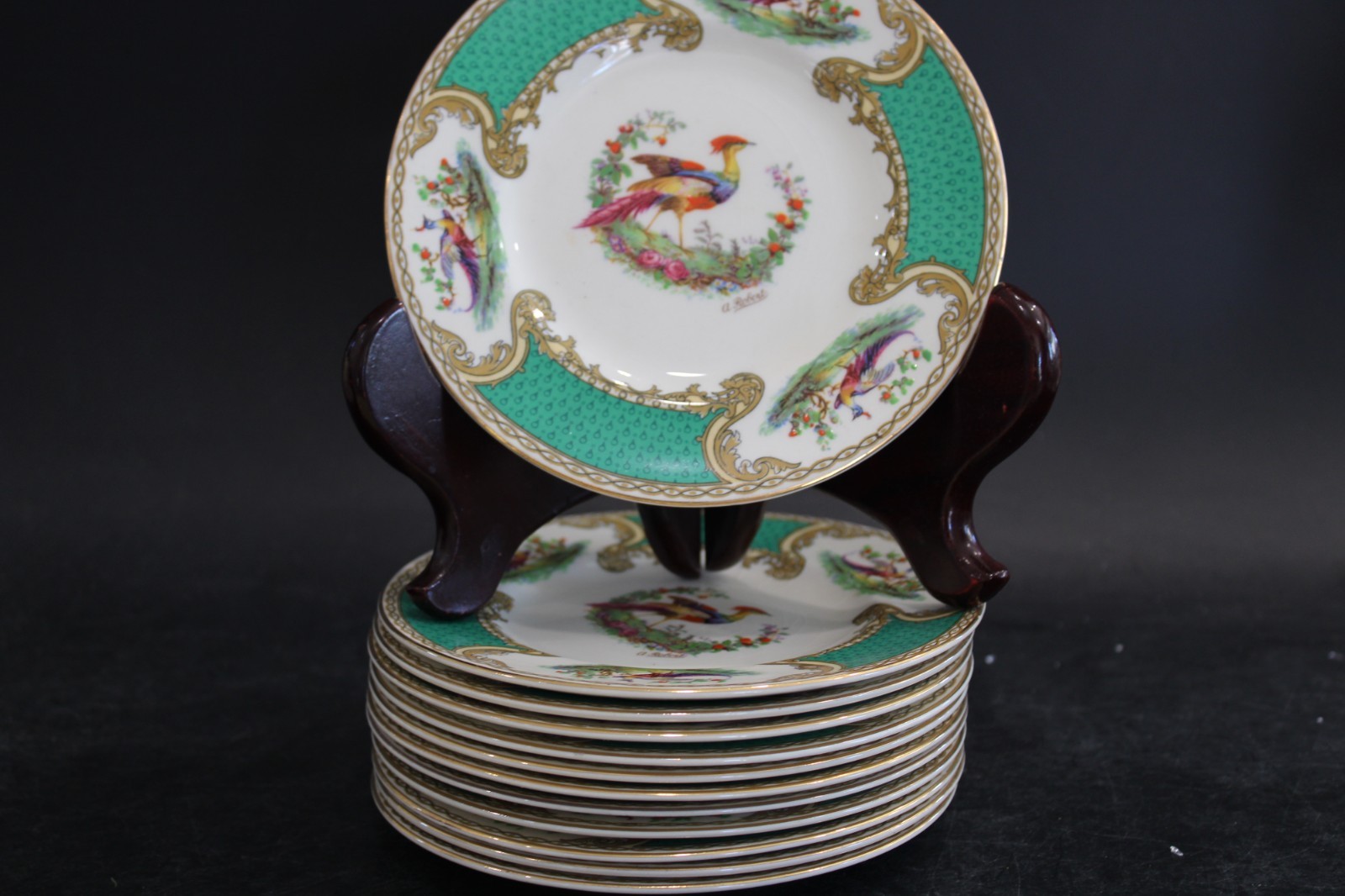 Myott Staffordshire Chelsea Bird 12 Bread Plates 6 3/8 (2 Crazing)