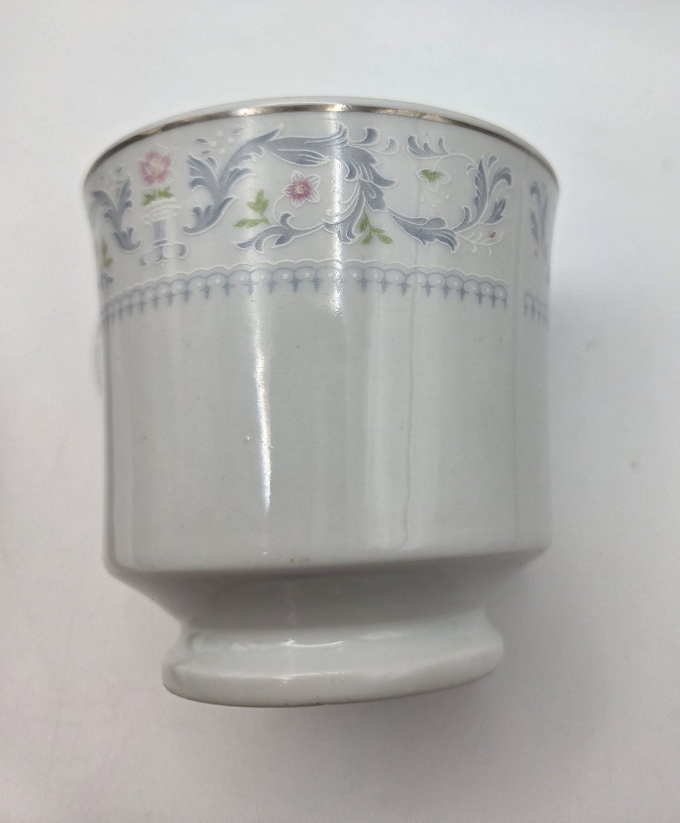 FTD Fine China Porcelain Cup and Saucer Pink Blue