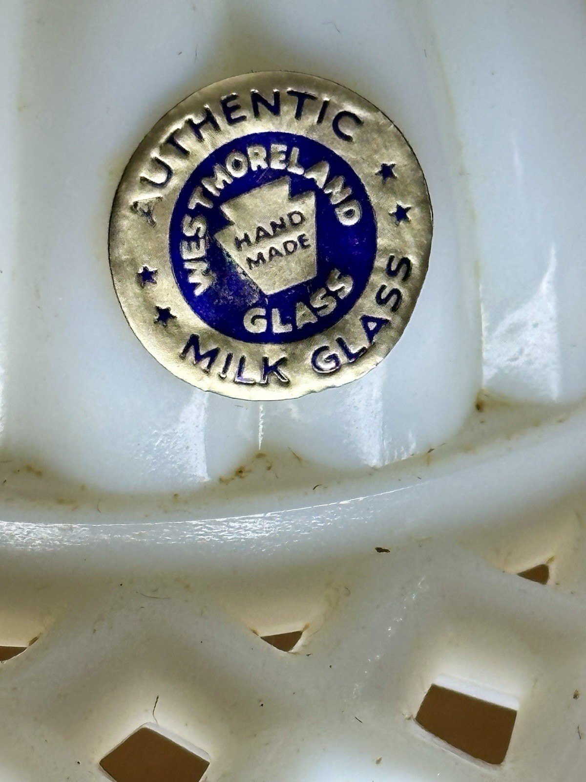 Westmoreland Milk Glass Round Lattice Cake Stand 1890 11 FTD Cake Salver NOS MIB