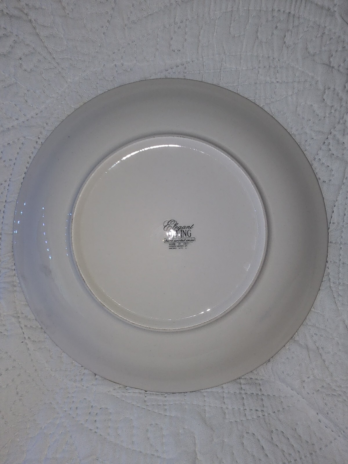 Elegant Dining hand painted Yellow With Blue Flowers Dinner Plate