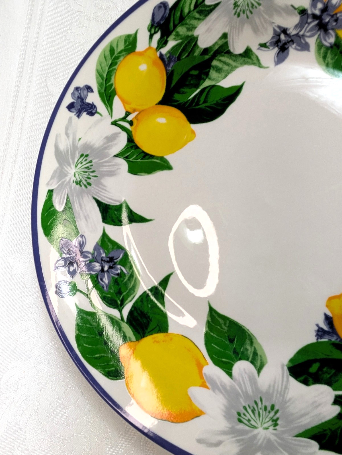 4 Royal Norfolk Lemon Printed Ceramic Dinner Plates 10.5″ NEW! Tuscan Summer