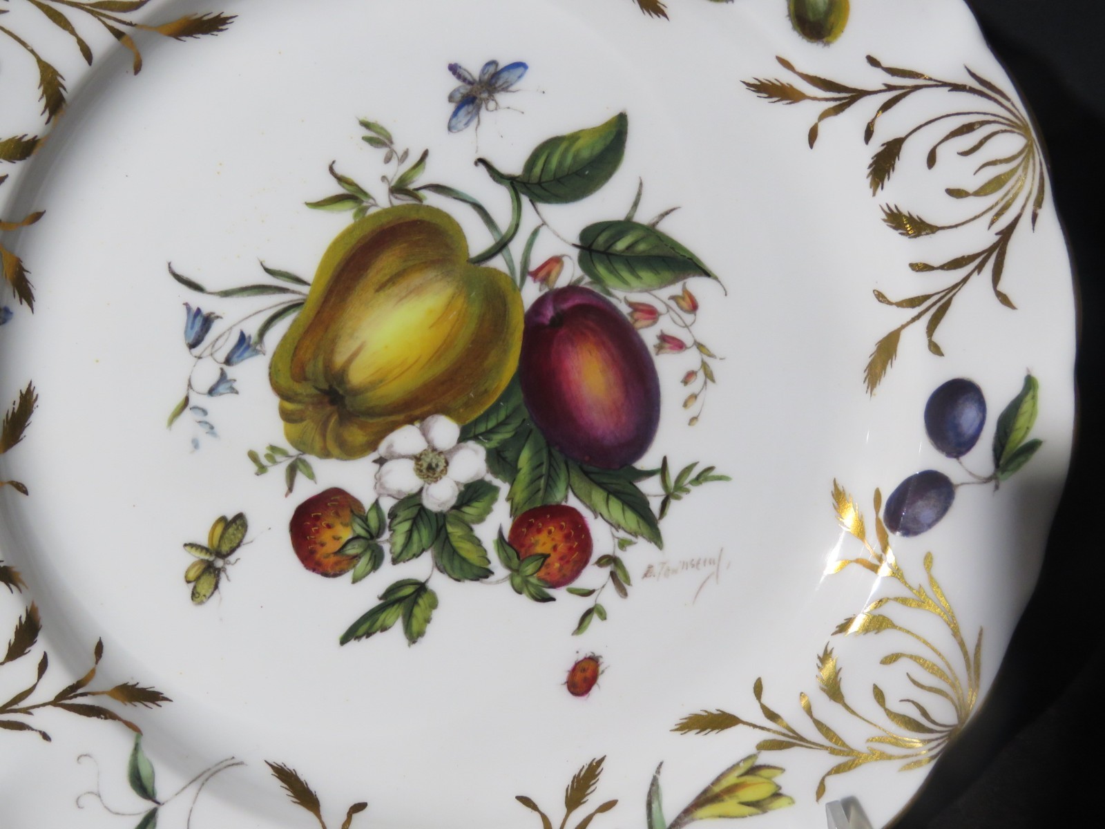 8 Royal Worcester 9″ Bone China Botanical Style Plates Signed E. Townsend