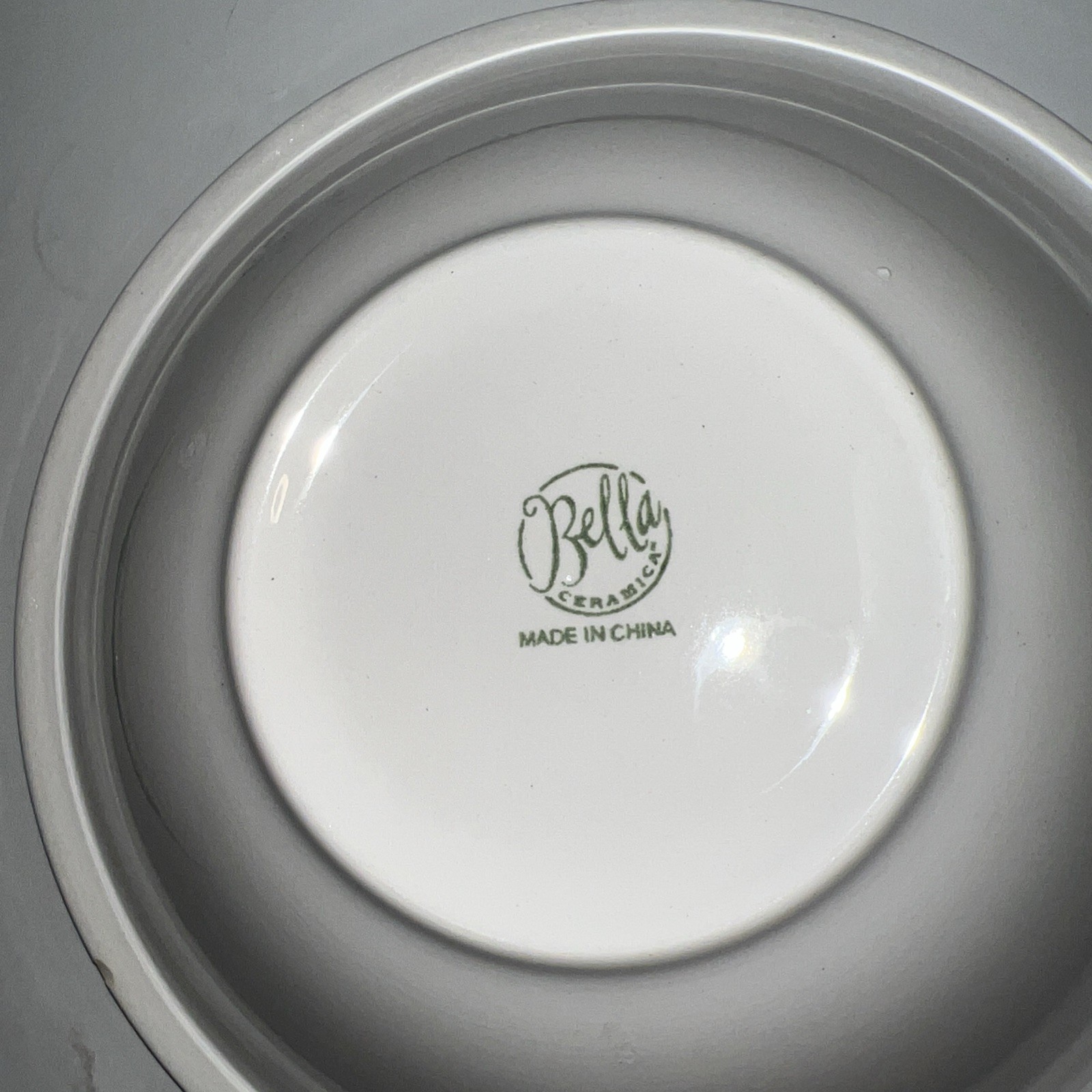 Bella Ceramica Soup Salad Serving Bowls Purple Flowers Bee 8.75”D Set Of 2