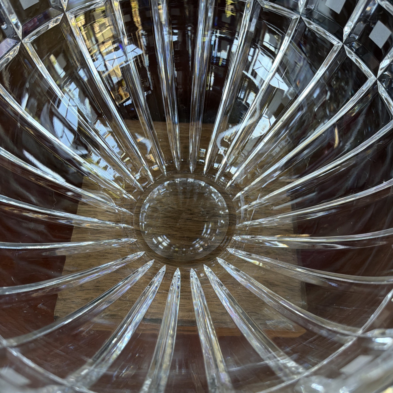 Vintage Large Waterford Marquis “Quadrata” 9.25” Crystal Centerpiece Bowl Signed