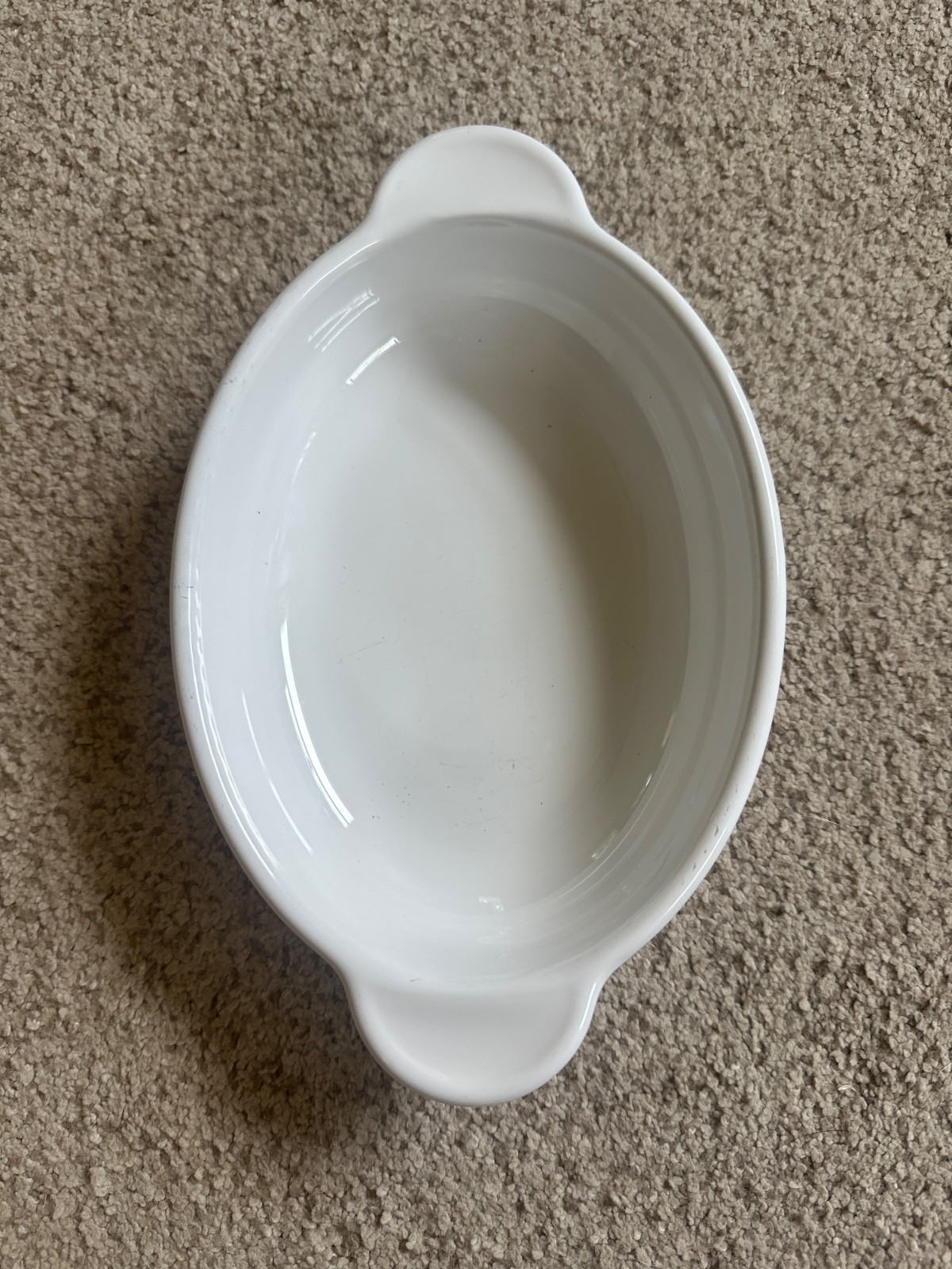 Vintage Corning Ware White Oval Cassarette Dish 14 Oz