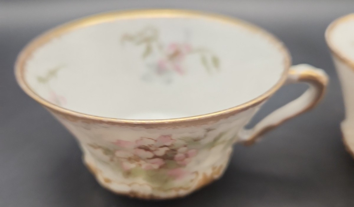 Set of 2 Theodore Haviland Limoges Apple Blossom Tea Cups Memphis Queensware Co.