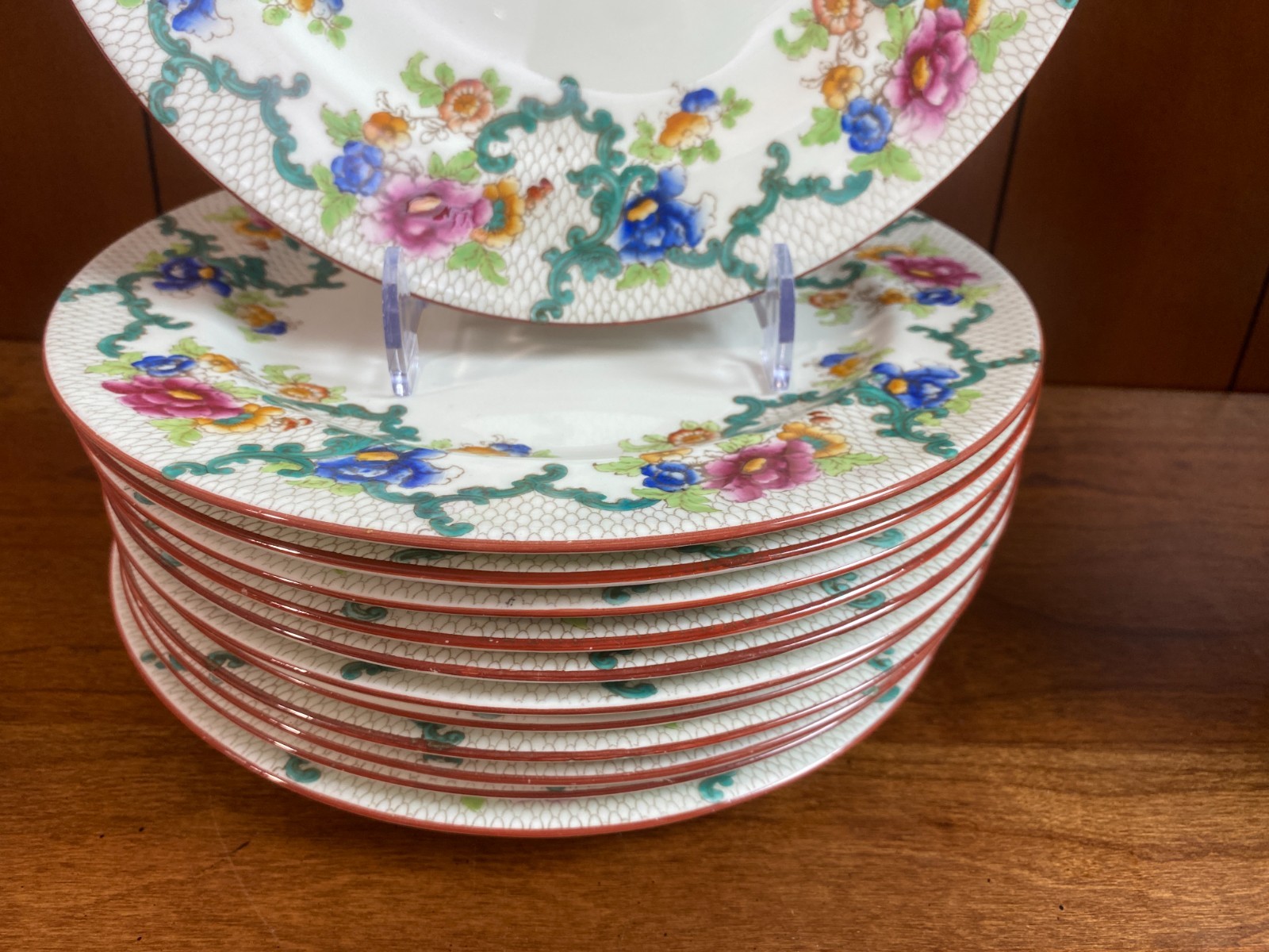 ca. 1930s ROYAL CAULDON bone china dinnerware, cups set, 48pcs, gorgeous