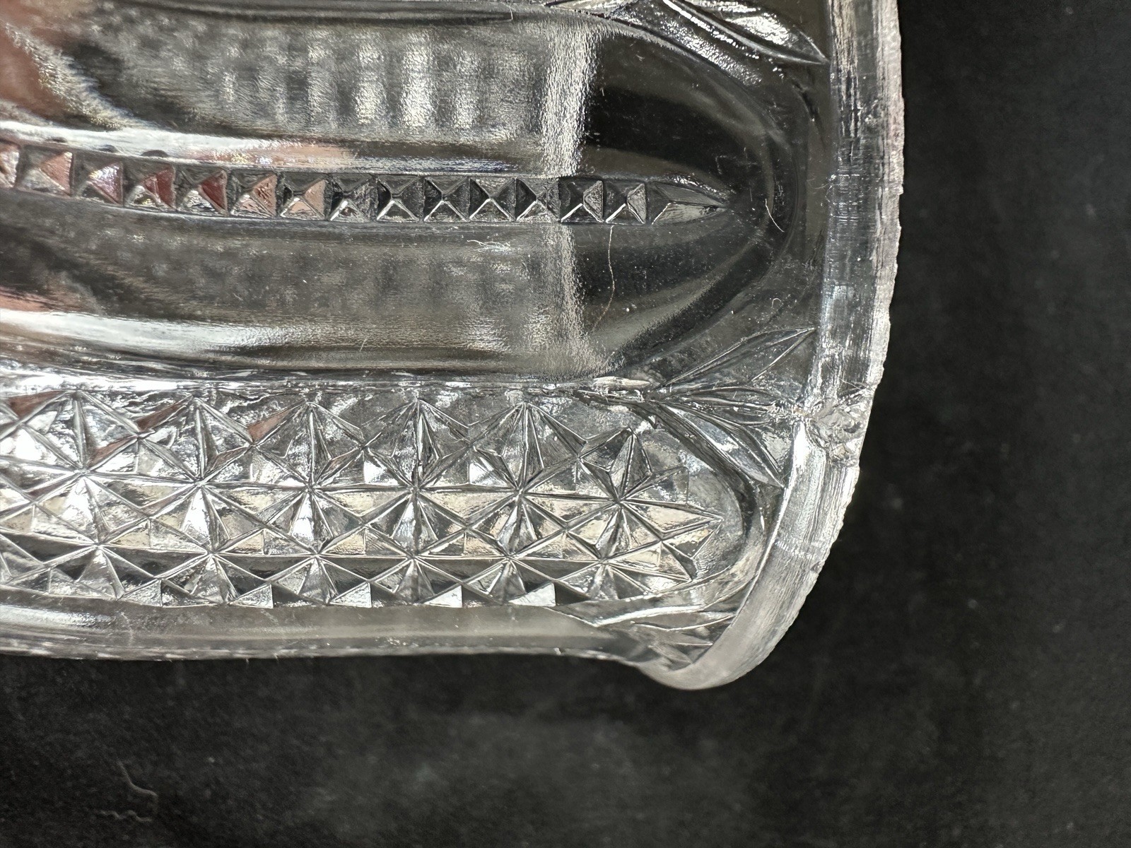 Antique McKee Glass Lidded Sugar Bowl EAPG Doric Swirled Feather Pattern c. 1896