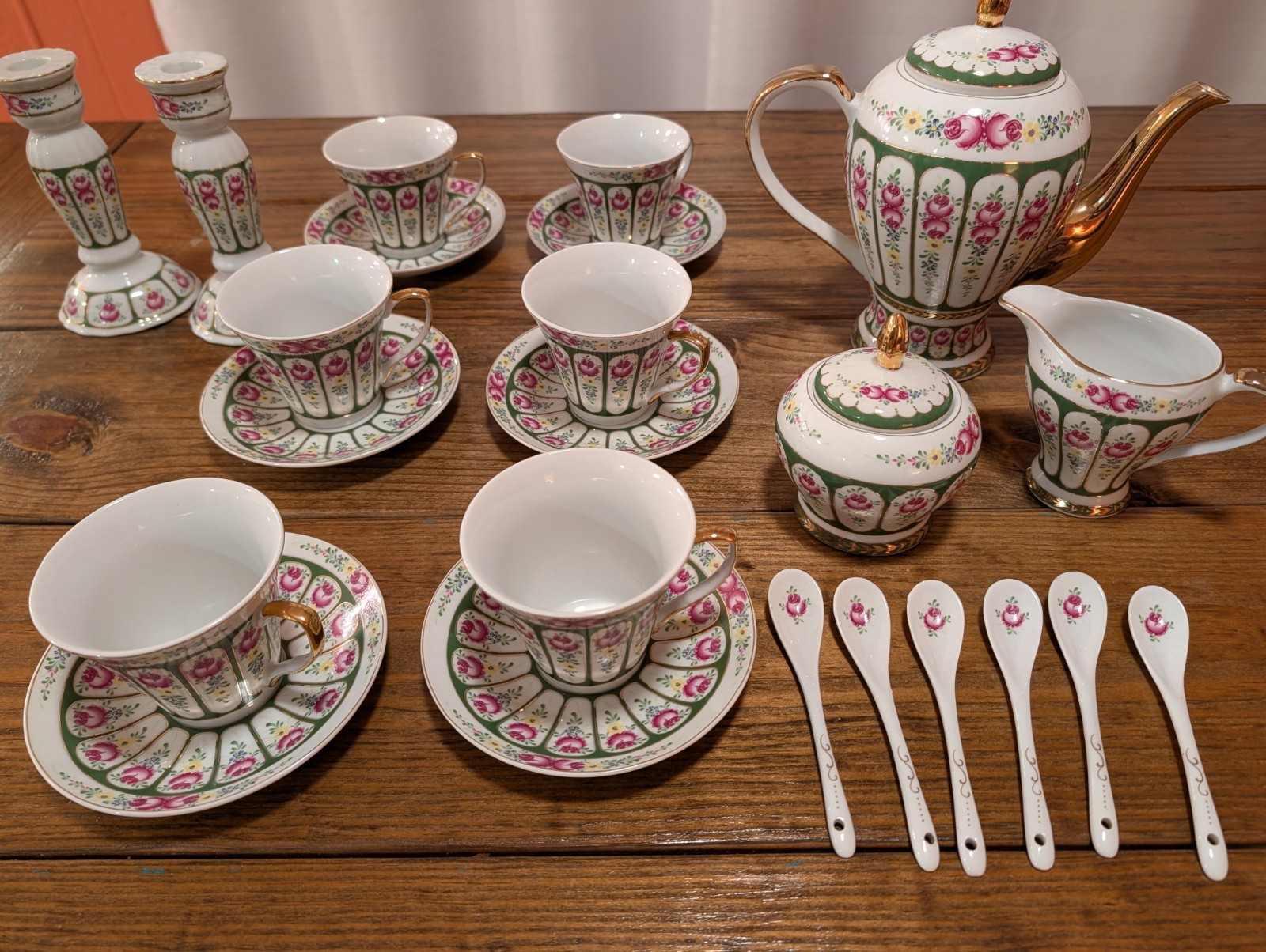 Vintage Sorelle Fine Porcelain Floral 22pc Tea Set