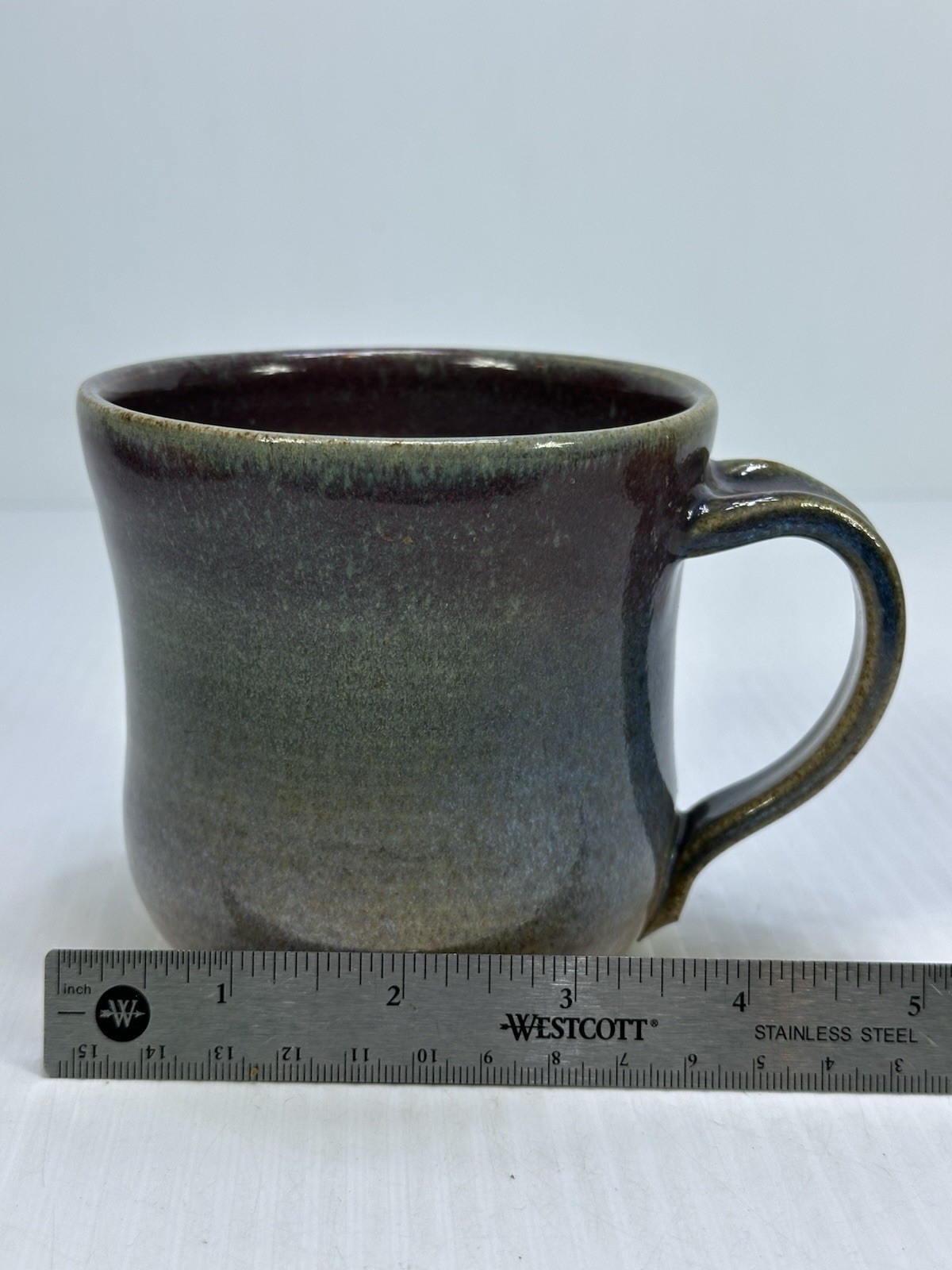 Studio Art Pottery Mug Cup Signed Chattly RI Handmade Hand Thrown