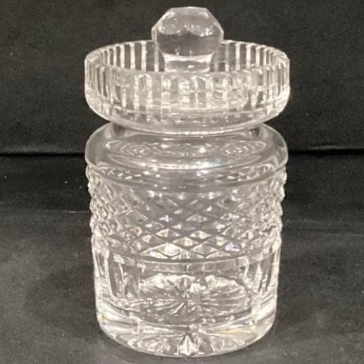 Waterford Crystal Alana Preserve Condiment Jar with Lid 4.25″