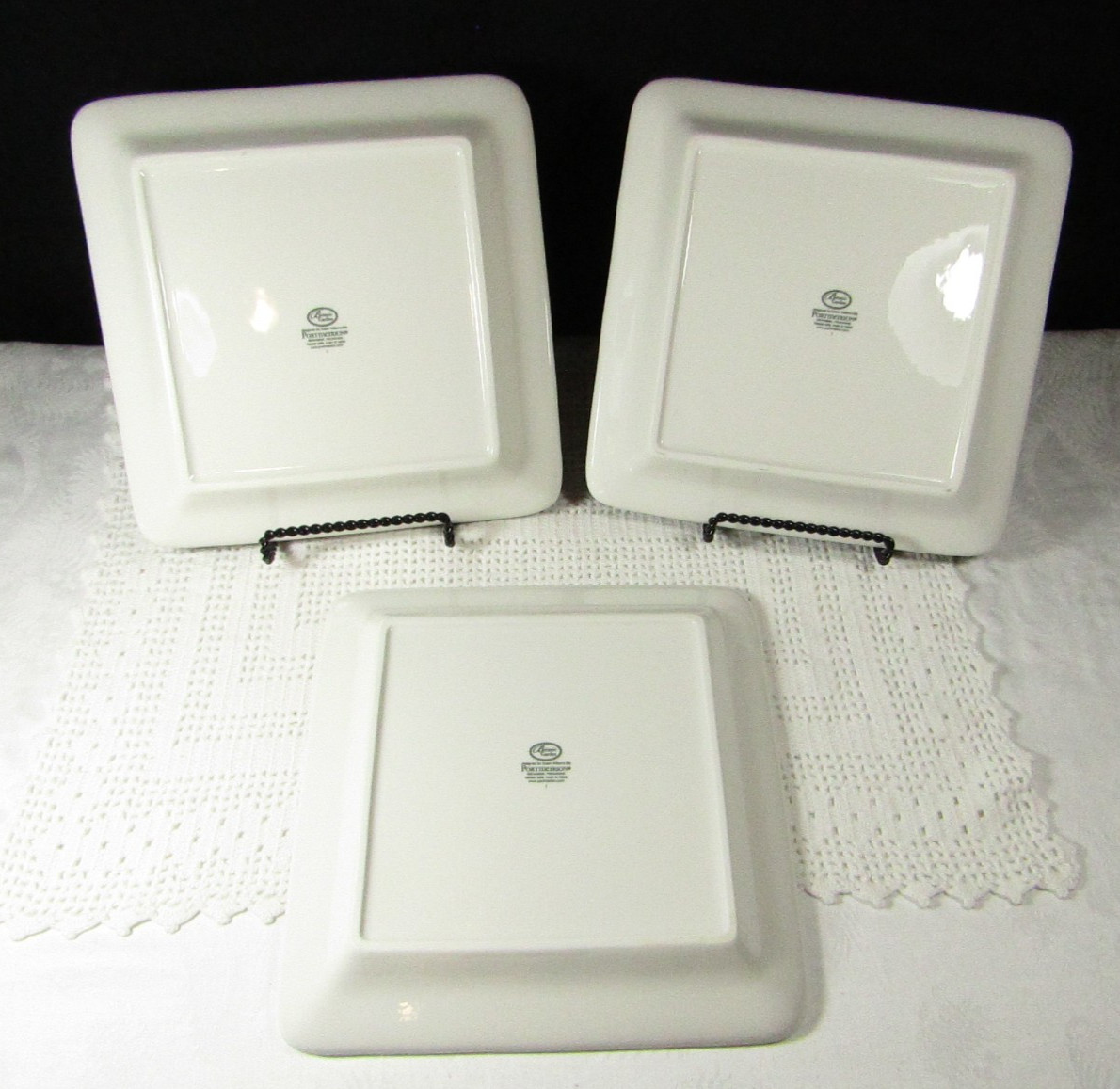 Set of 3 Portmeirion Botanic Garden 8″ Square Salad Dessert Plates EUC