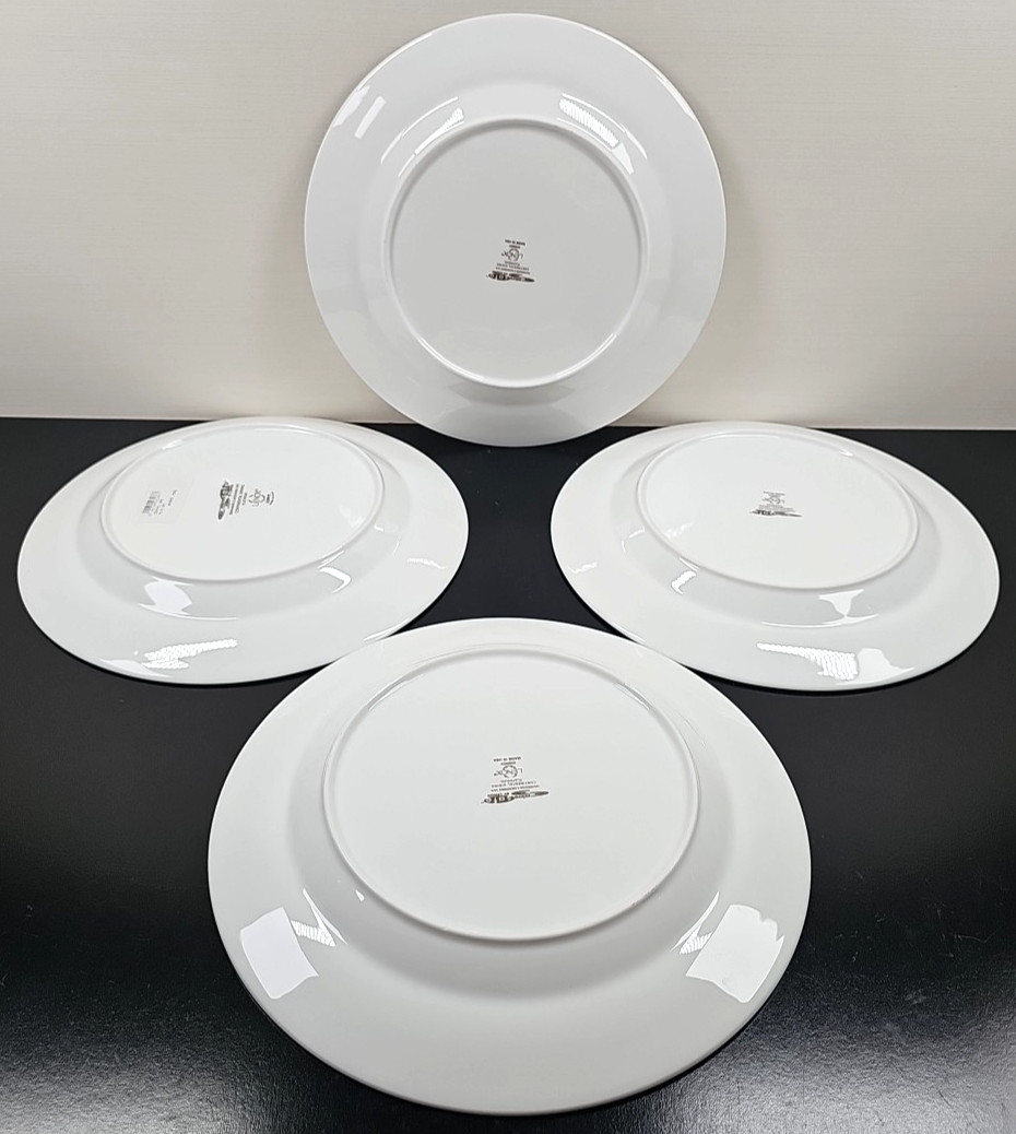4 Lenox Continental Dining Platinum Dinner Plates Set Elegant Serving Dishes Lot