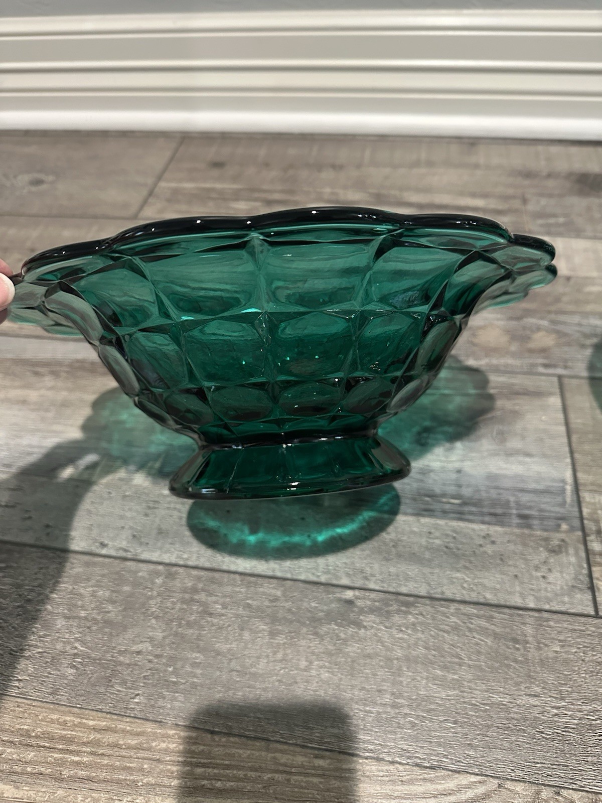 Indiana Glass Company Tiara Exclusives Spruce Green /Simply Teal – RARE 3pc set