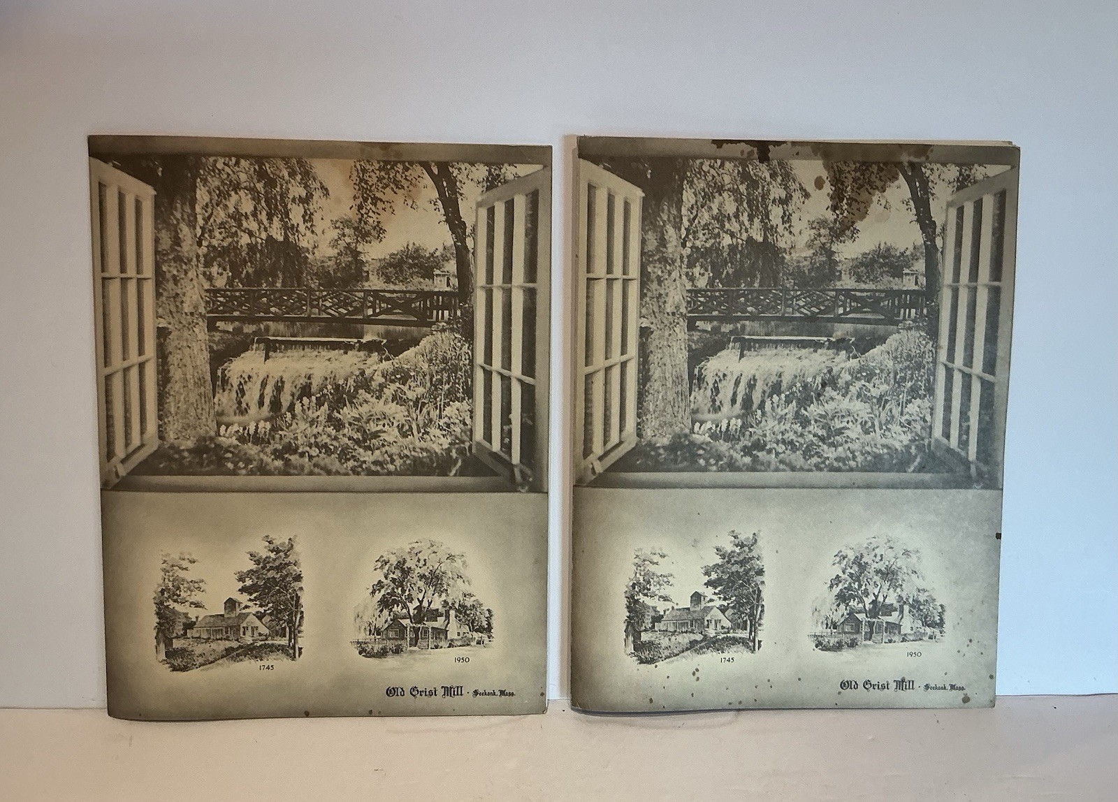 Vintage Menus Set 2 Minnesota “Old Grist Mill” Dated 1956