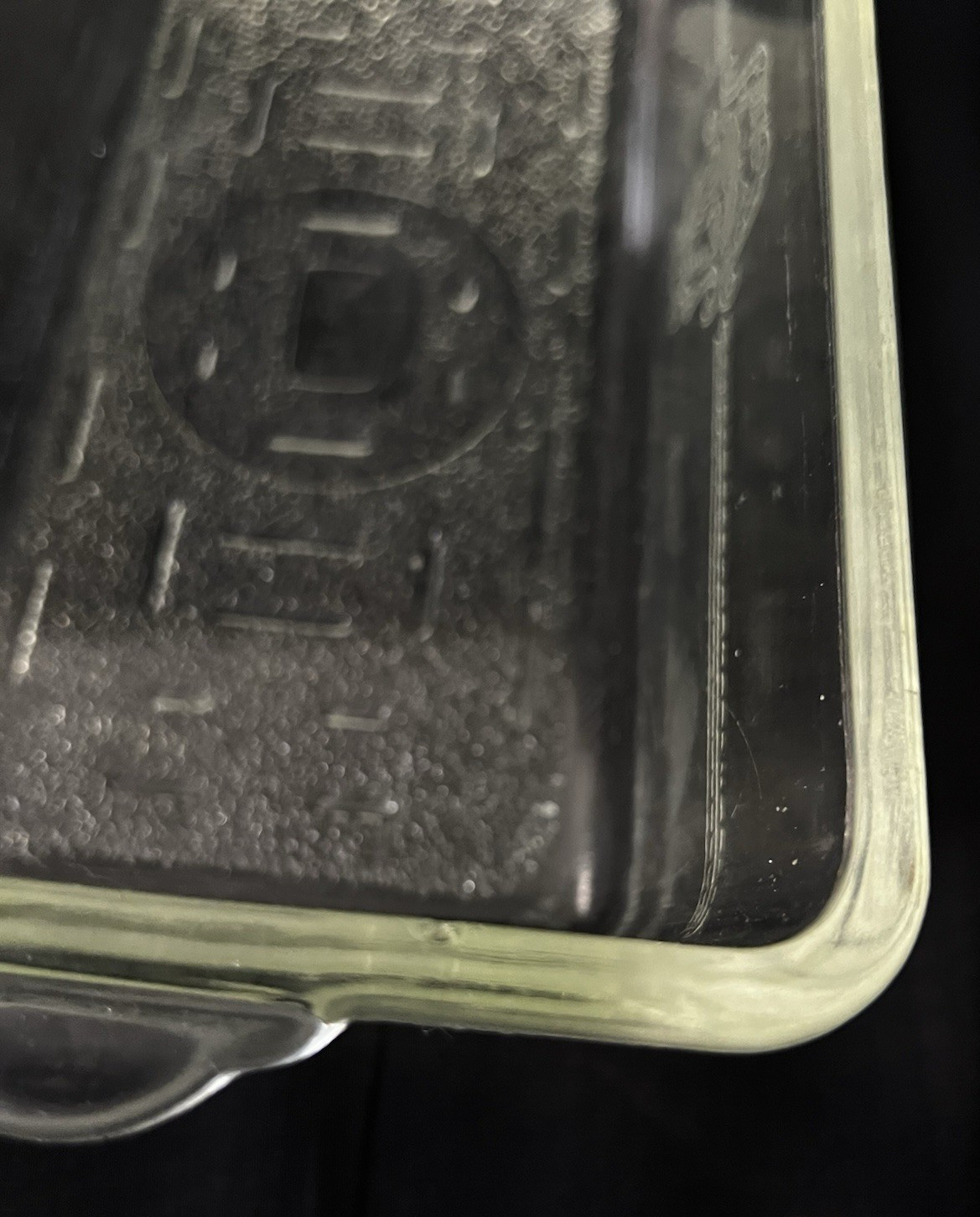 Vintage Glasbake 254 Loaf Pan Clear Glass Baking Dish Art Deco Pattern USA
