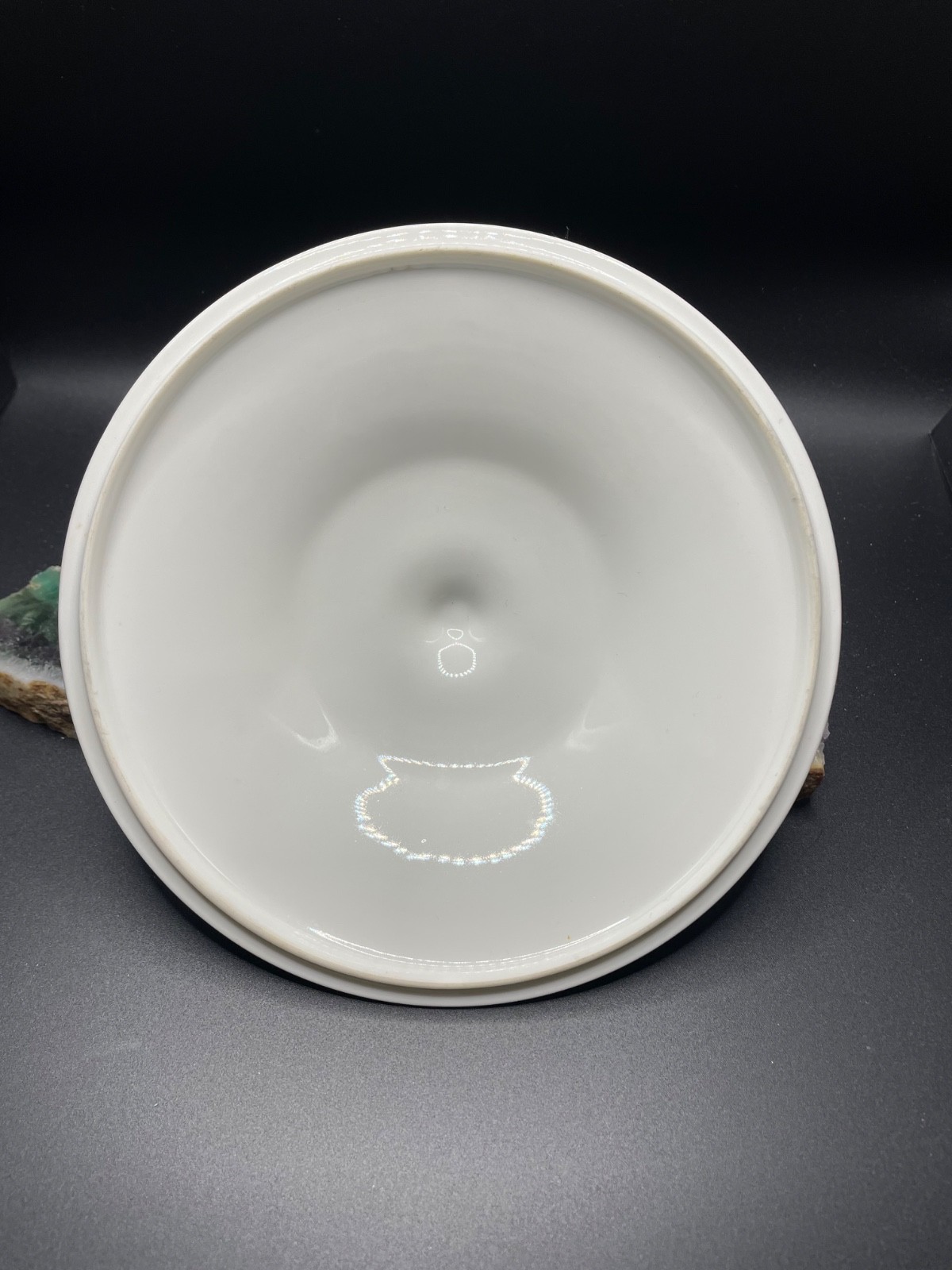 Vtg Meito Utica Fine China Covered Round Vegetable Dish Bowl 11” Blue Gold Trim