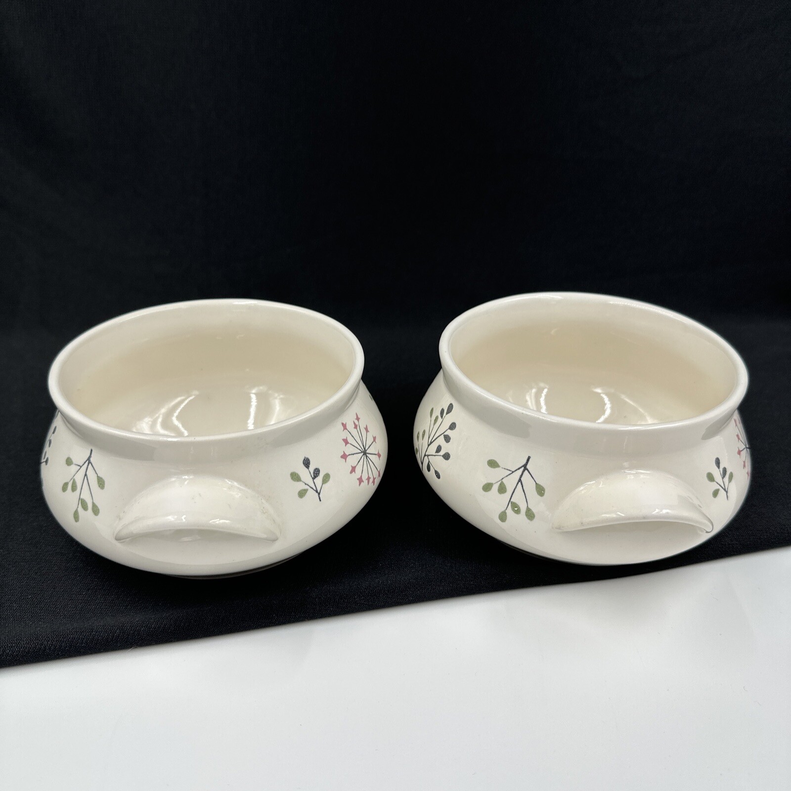 Franciscan Echo (2) 4” Individual Casserole Dish Without Lid USA •PRISTINE•