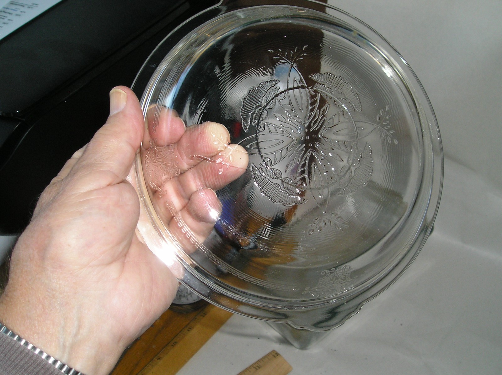Glasbake #506 Poppy Shield Round Clear Glass Replacement Lid – 7 7/8″ Diam