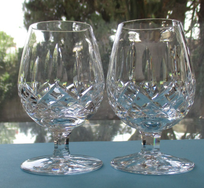 Waterford Crystal, Lismore Small Brandy Glasses – Set of Two, Excellent